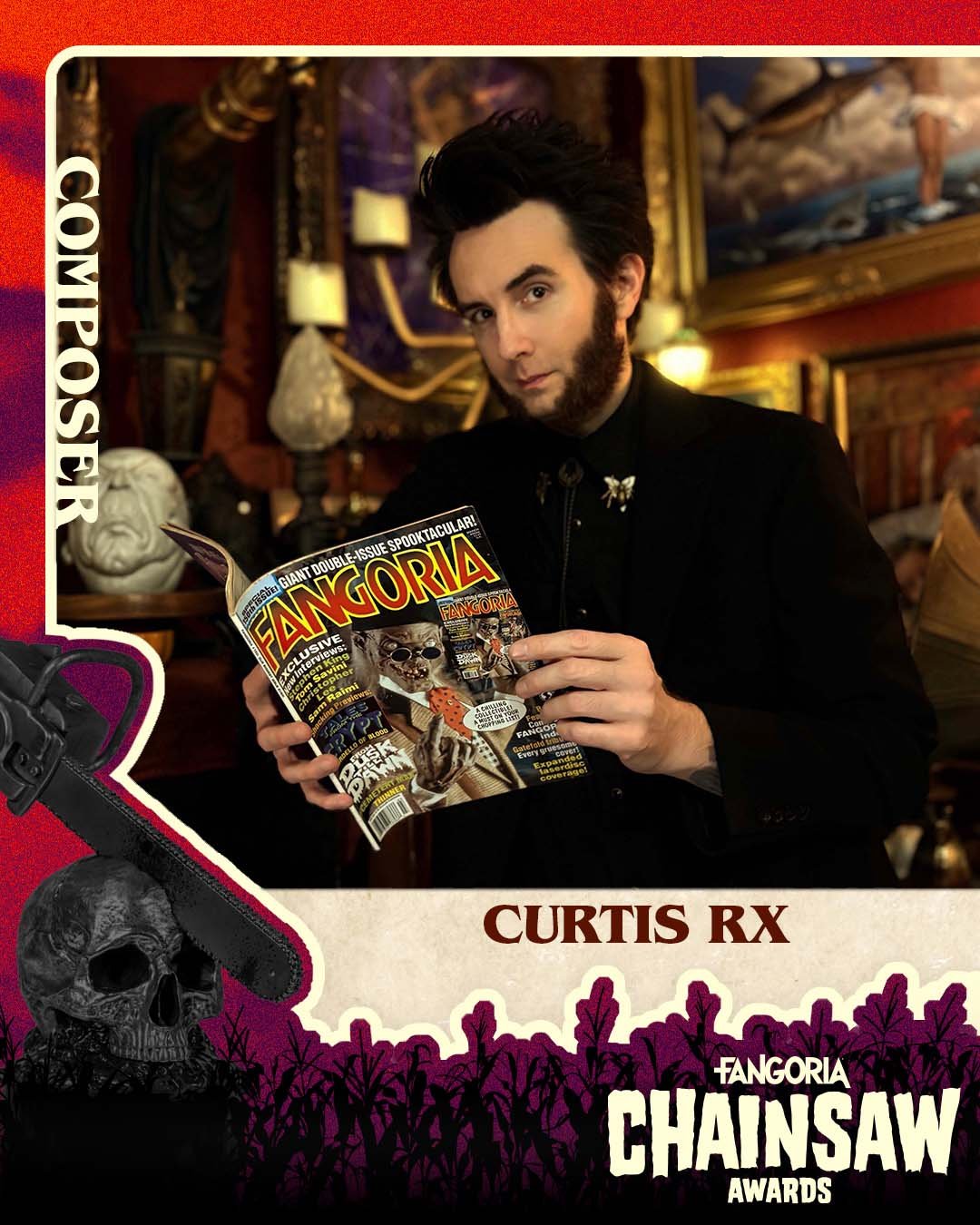 Curtis Rx Composes The Music For This Year’s 2026 Fangoria Chainsaw Awards!