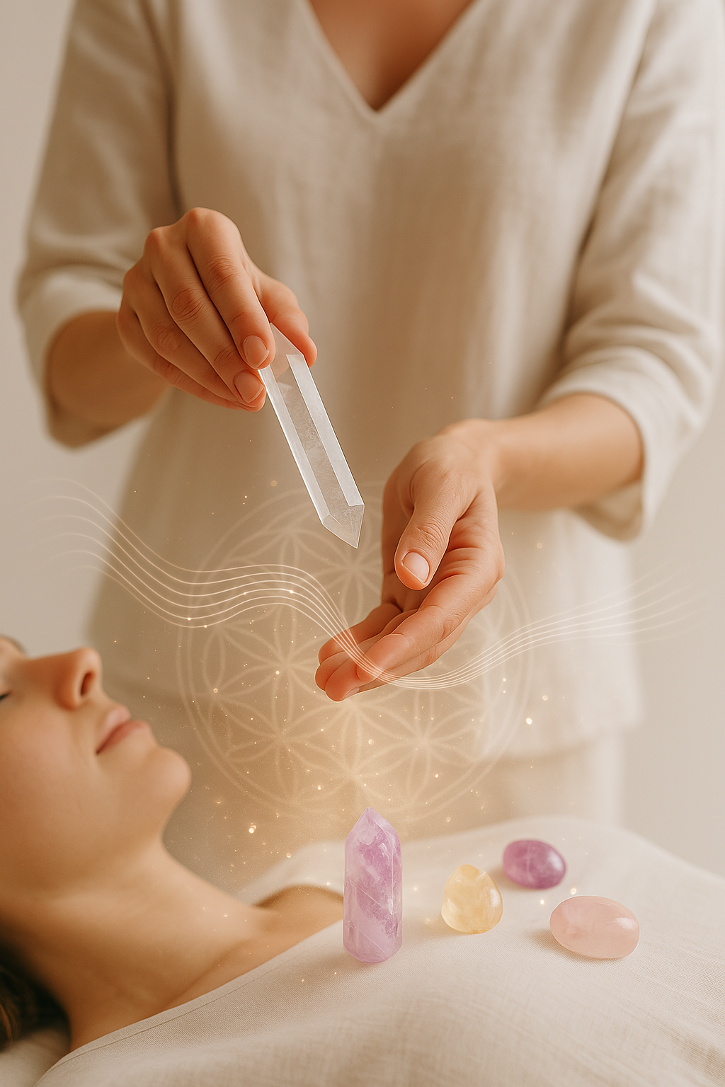 Feel the synergy of quantum fields and vibrational energy harmonizing your body, mind, and spirit.