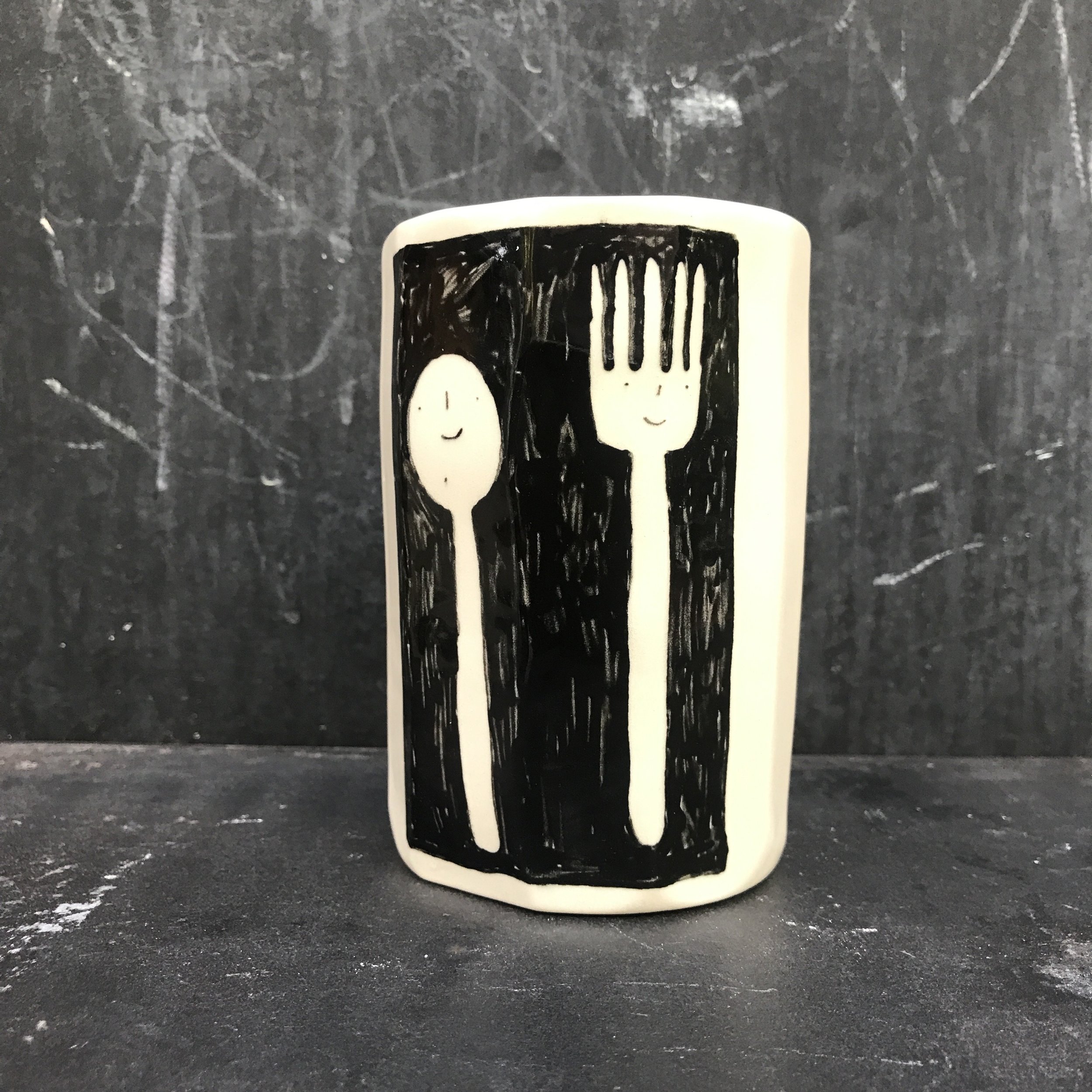 spoon and fork cup
