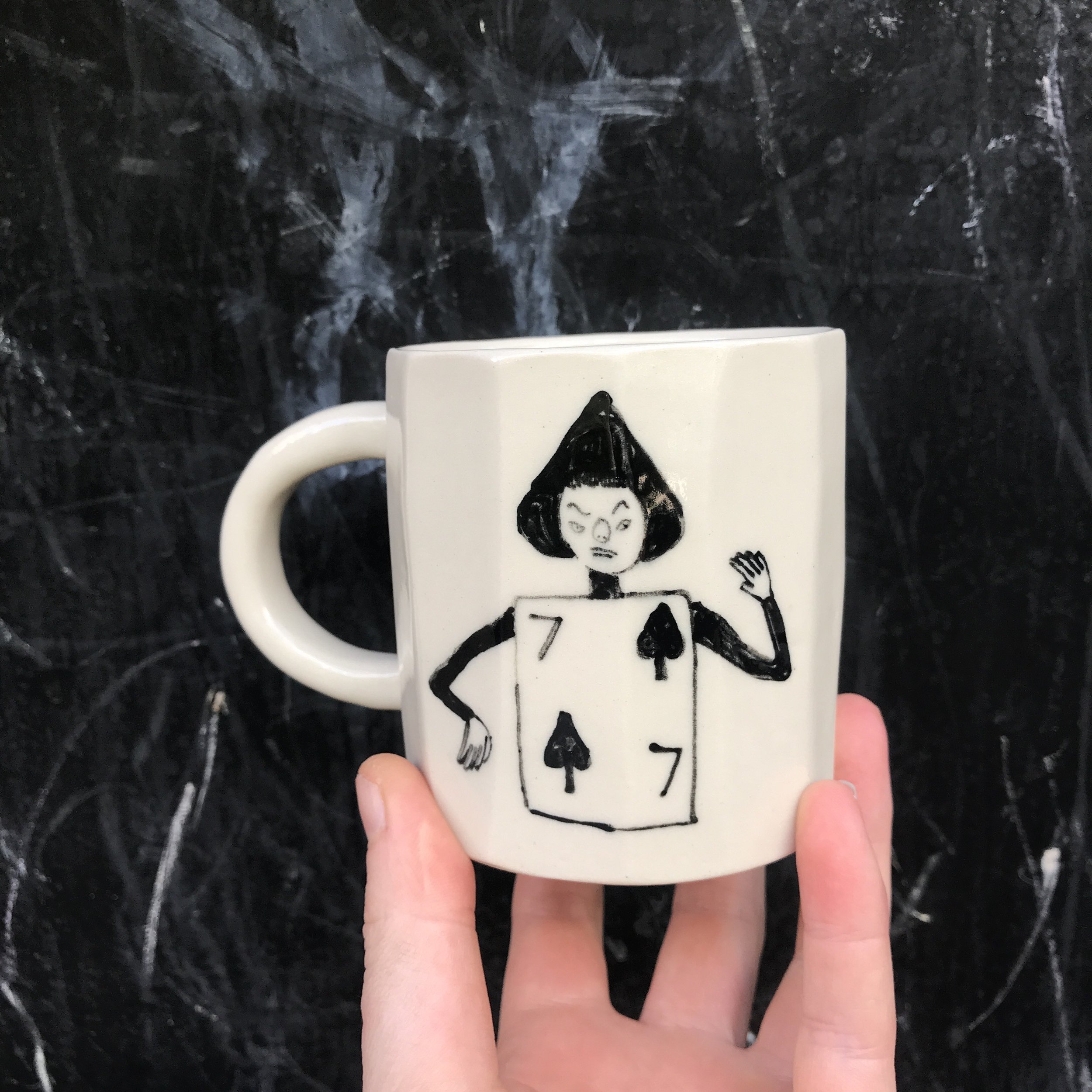 seven of spades mug