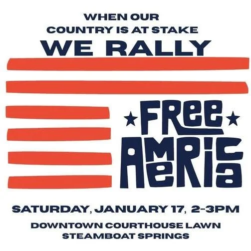 2pm TODAY on the Courthouse Lawn - Free America Rally!