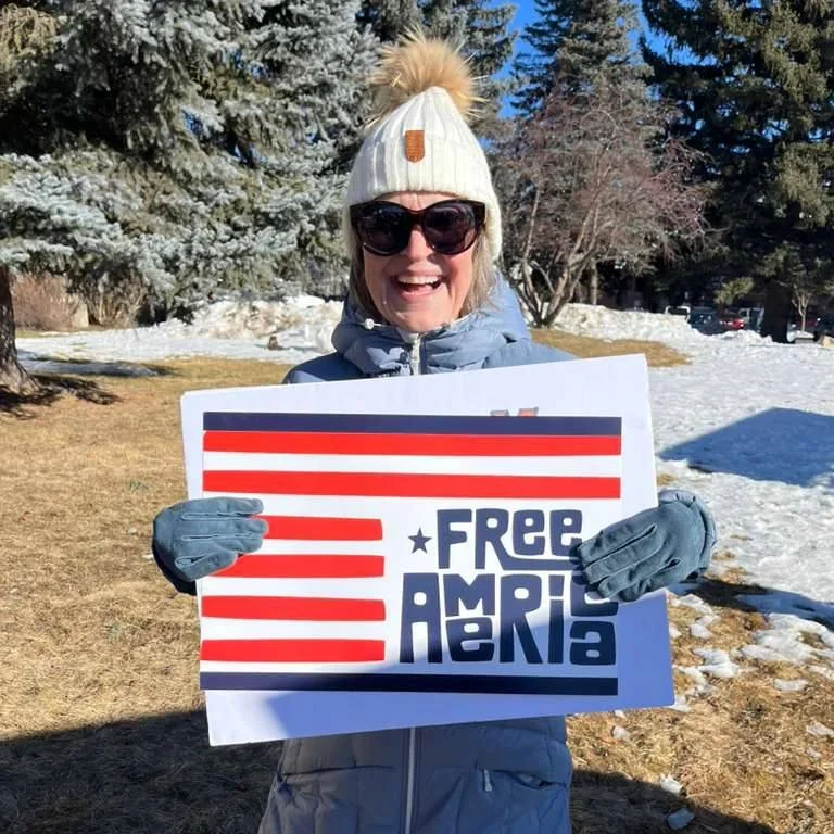Thanks everyone for coming out today for the #FreeAmerica rally on the Courthouse Lawn!  As our great speakers reminded us, there is lots we can do to fight the evil being visited upon our friends and neighbors in Colorado and nationwide. #VoteBlue20
