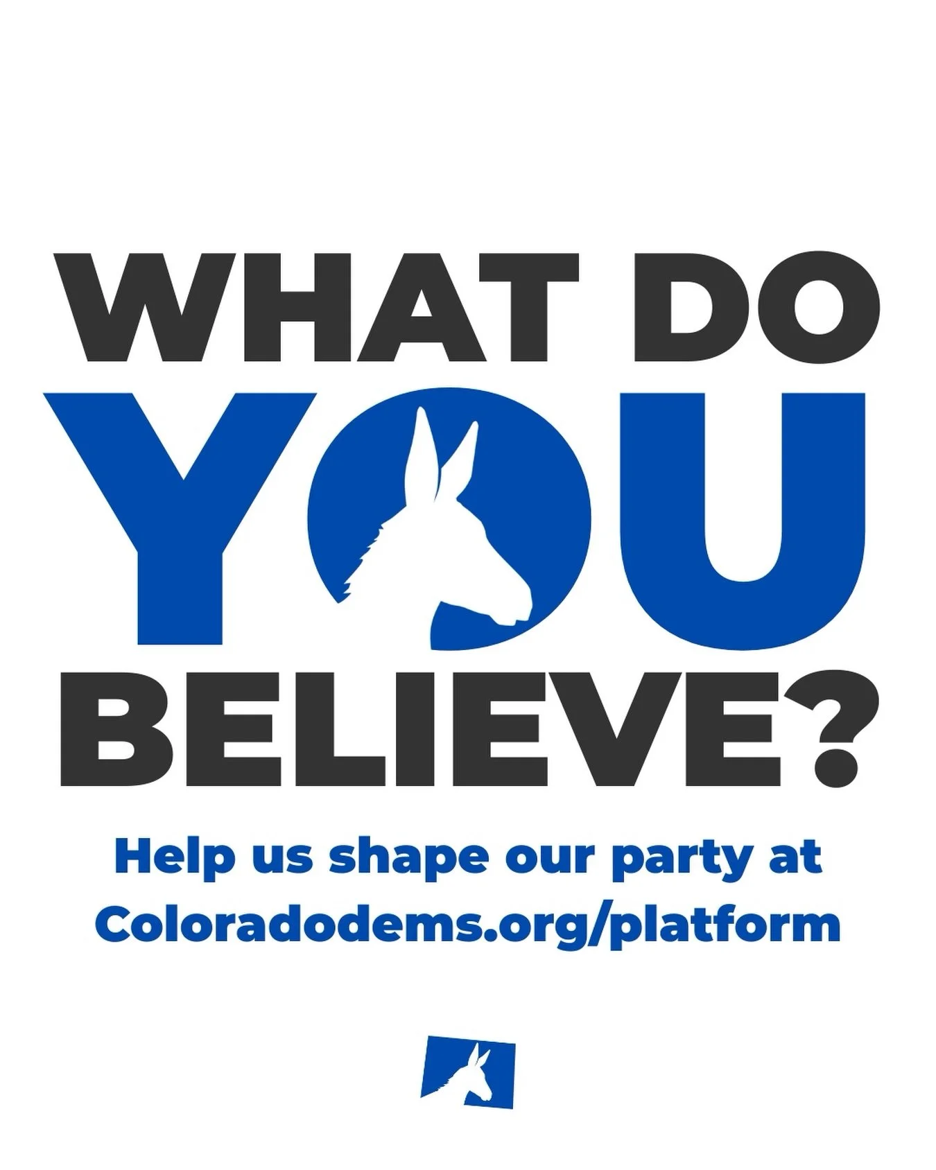 The Colorado Democratic Party is updating their 2026 Party Platform, and they want to hear directly from you so that it can reflect the priorities, experience and values from people across our great state.

Democrats and unaffiliated voters are invit