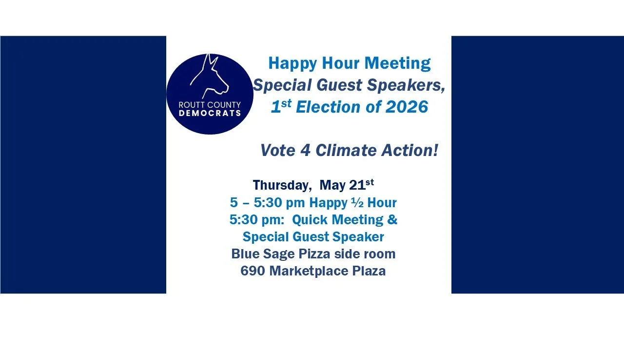 Happy Hour Meetings are the best! Now is the time to get information about 2026's 1st Election! Special Guest Speakers will discuss how your Yampa Valle Electric Association vote can make a difference for our Environment &amp; Climate Action. This is