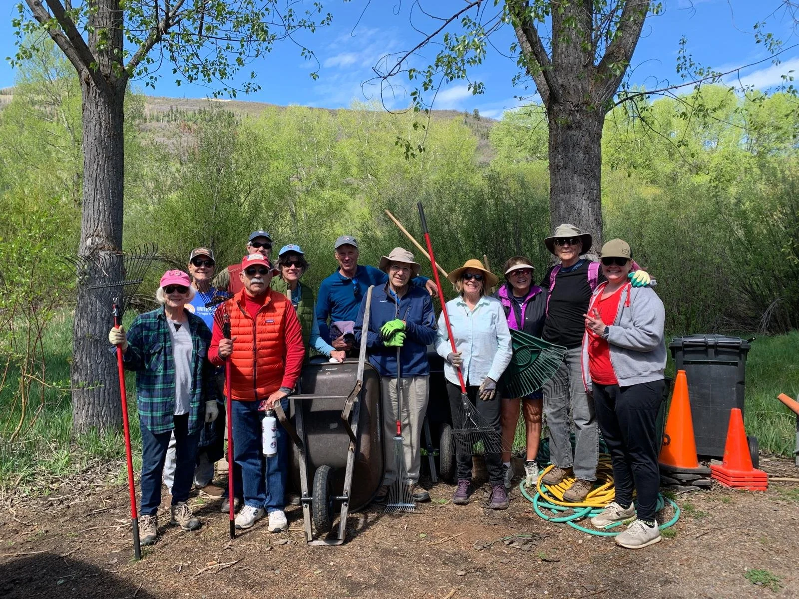 Super thanks &amp; cheers to Team Dems fantastic United Way of the Yampa Valley Day of Caring volunteers for a great day of raking at the wonderful Yampa River Botanic Park!  Special thanks to all of the park's amazing staff and volunteers for such a