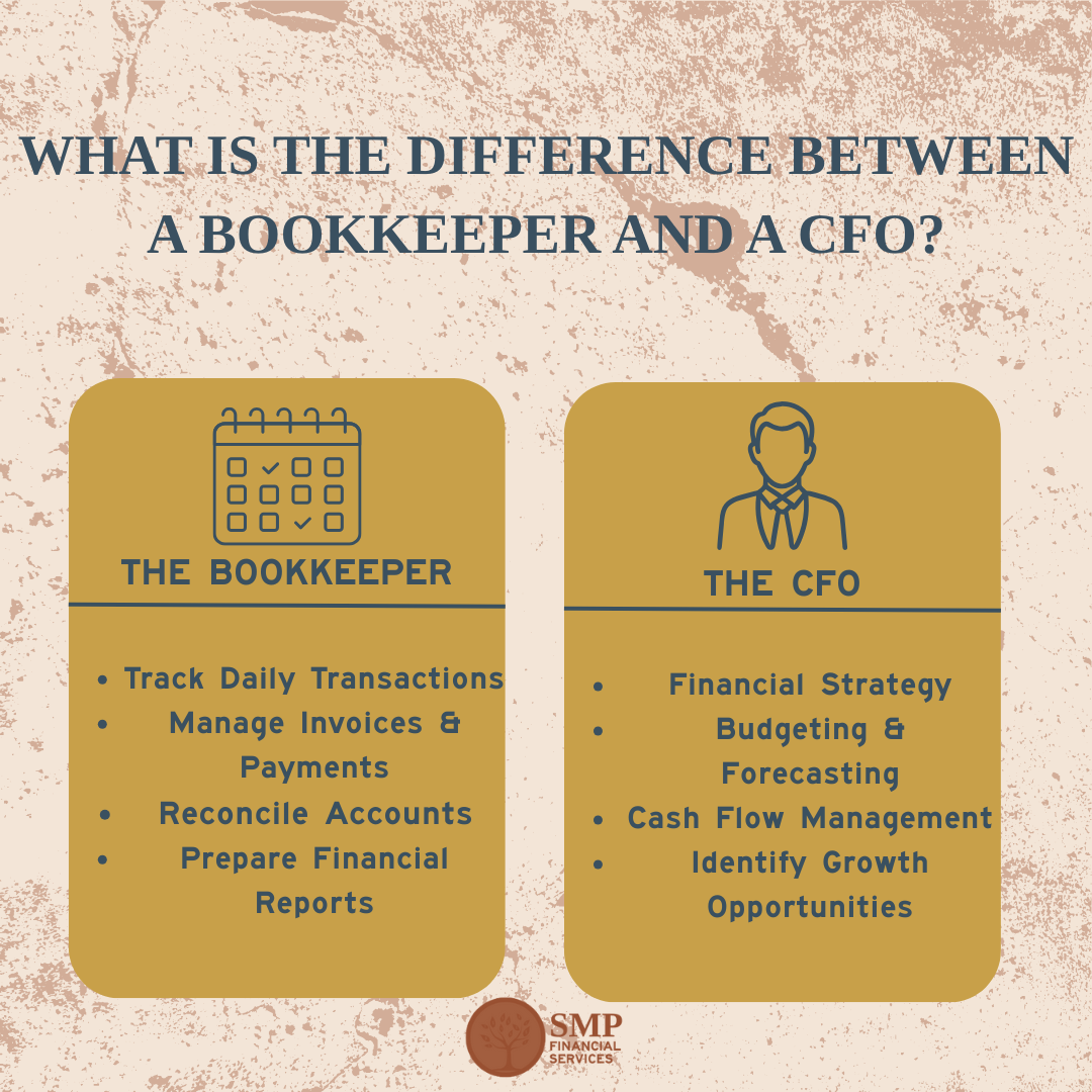 What Is the Difference Between a Bookkeeper and a CFO?