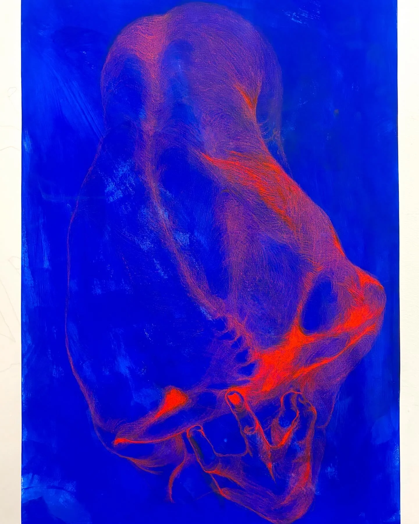 Look Through Me 
mixed media on wood panel, 2025
-
-
-
-
-
-
-
-
#queerart #colorpencilillustration #colorpencilartwork