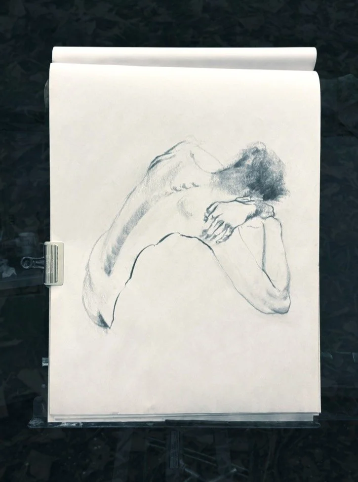 figure drawing i liked from class yesterday 

i haven't shared a ton of my thoughts on art practice lately so here is some of what's been going on in my head lately 

1. after switching majors, this is the least amount of art i've been making in scho
