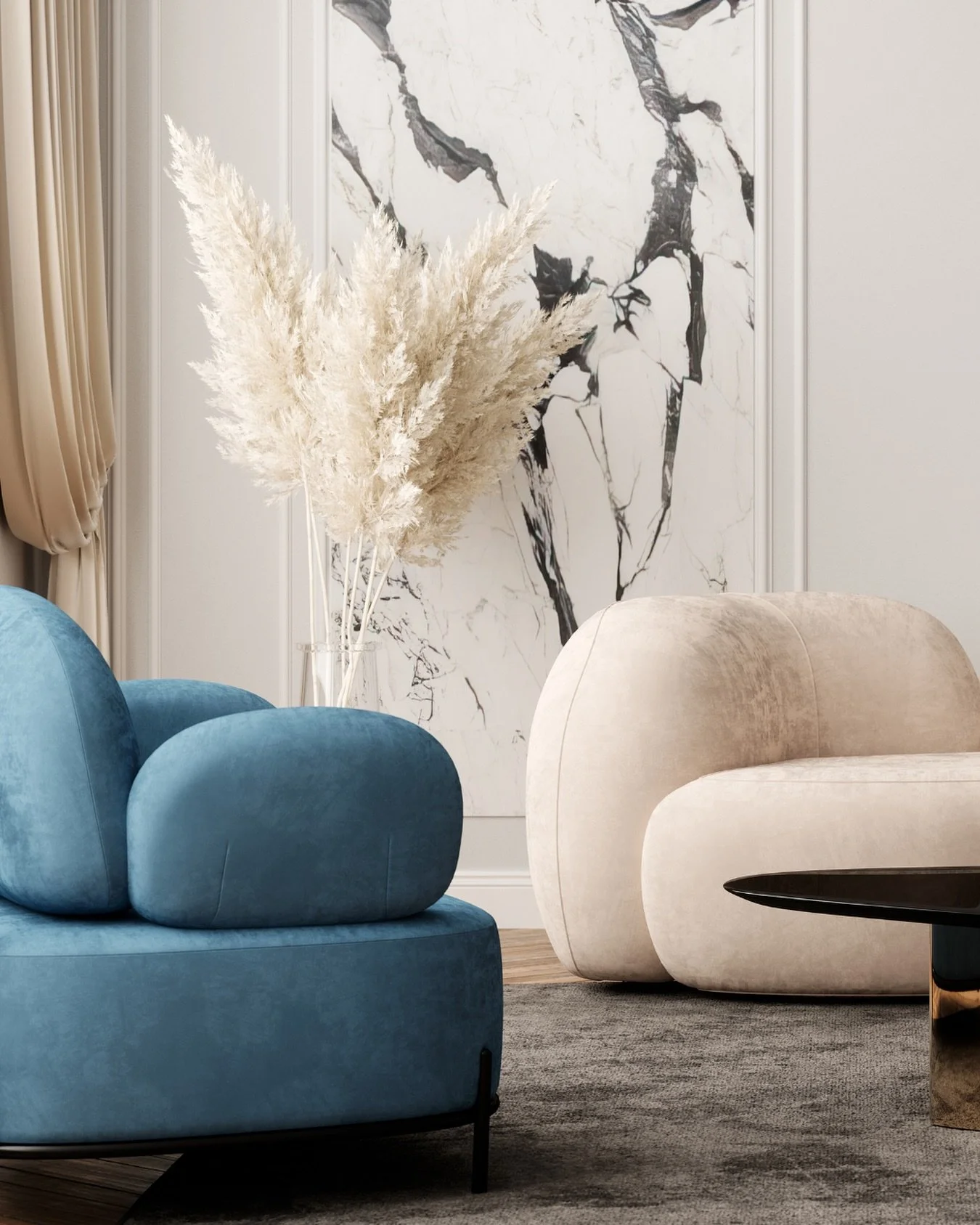 Design in 2025 is embracing curves and organic shapes. ✨ Sculptural furniture, wavy details, and nature inspired silhouettes bring softness and movement into a space. It&rsquo;s a quiet rebellion against straight lines, adding a touch of ease and per