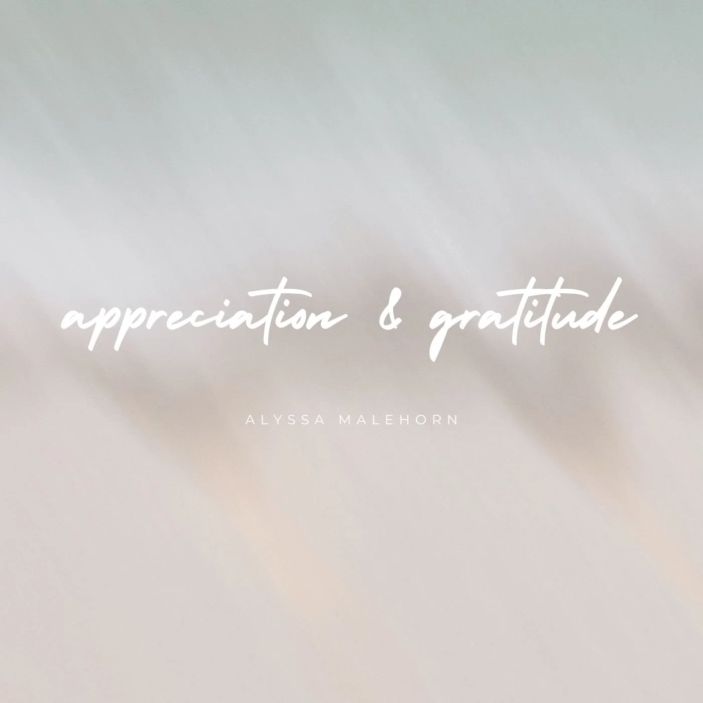 Appreciation & Gratitude