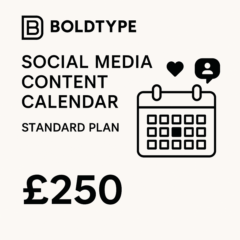 Social Media Content Calendar - Standard Plan