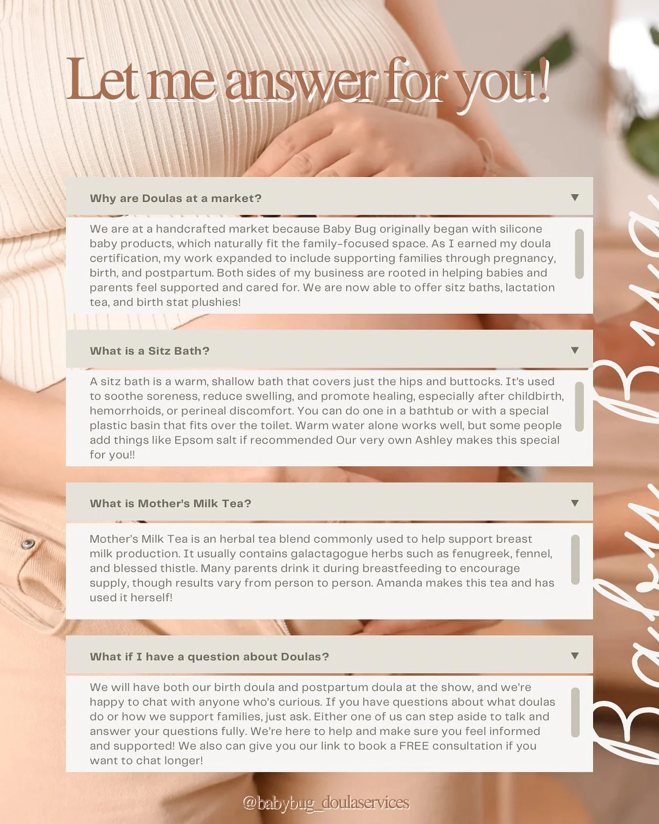 Let me answer&hellip;🎄

&ldquo;Why is a doula at a market?&rdquo;

Because birth support is a gift too. This year at Candy Cane Lane Market, I&rsquo;m bringing Baby Bug Doula Services alongside all my handmade baby items! We will be bringing out Sit