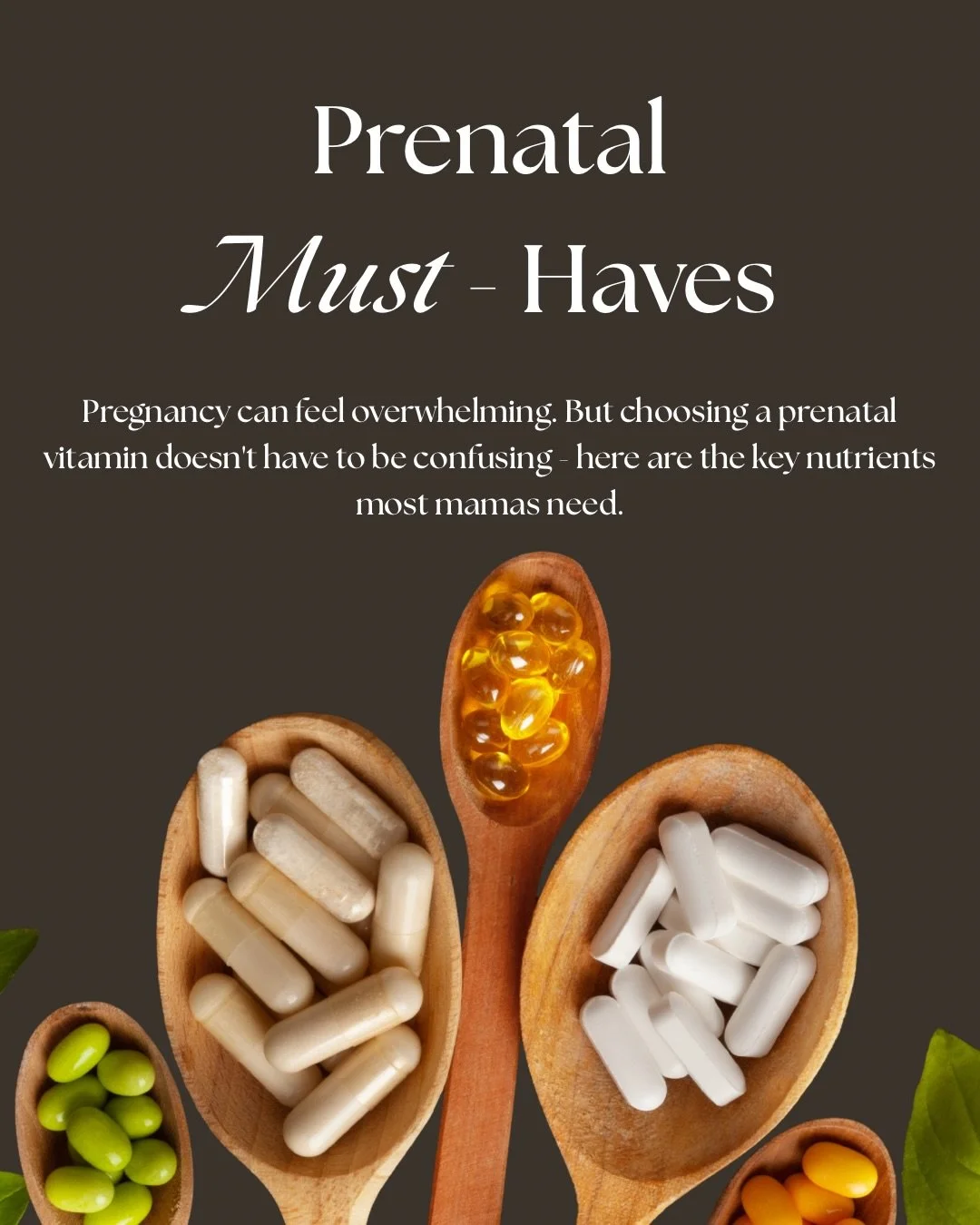 Prenatal Must-Haves 🤍
What many mamas look for in a prenatal vitamin

Choosing a prenatal can feel overwhelming. As a doula, my role isn&rsquo;t to tell you what to take but to help you understand what&rsquo;s commonly included so you can make infor