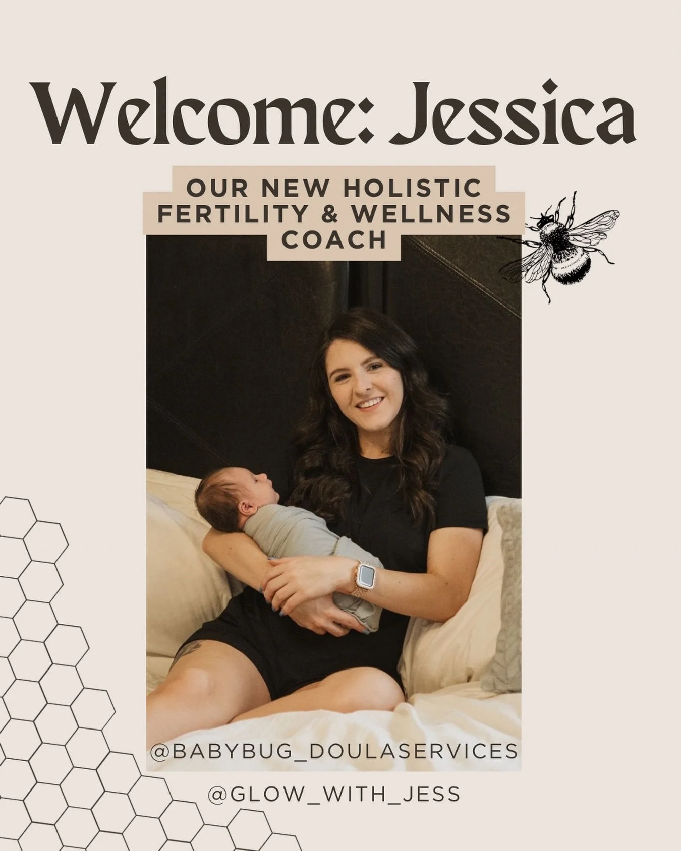 🌿 Welcome to the Team, Jessica! 🌿

We are so excited to welcome Jessica as our new Holistic Fertility &amp; Wellness Coach! She&rsquo;ll be offering some amazing packages and can support you with stress management, cycle tracking, and getting your 