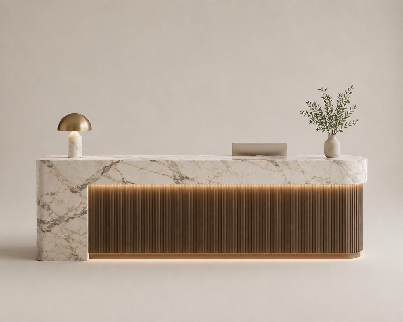 Hotel reception desk restaurant welcome desk marble made to measure