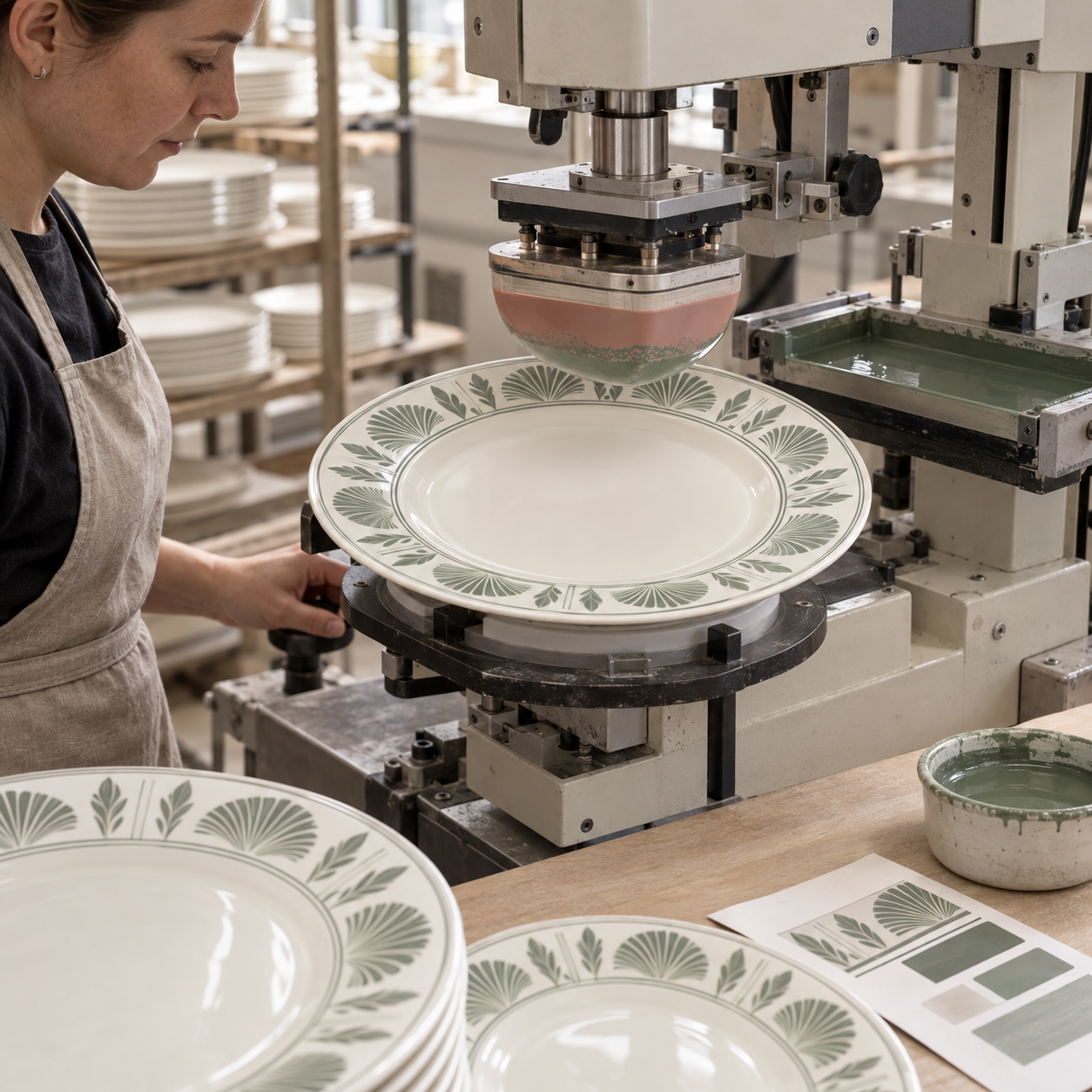Crockery plates restaurant hotel glass cutlery