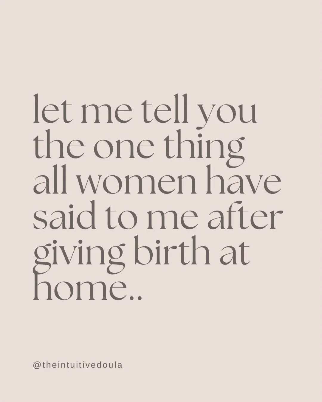 Once you experience birth in your own terms.. everything else feels like a compromise. 

Curious about home birth? Comment &ldquo;home&rdquo; + I&rsquo;ll send you the details of my coming ebook, Intuitive Birth. 

#homebirth #empoweredbirth #soverei