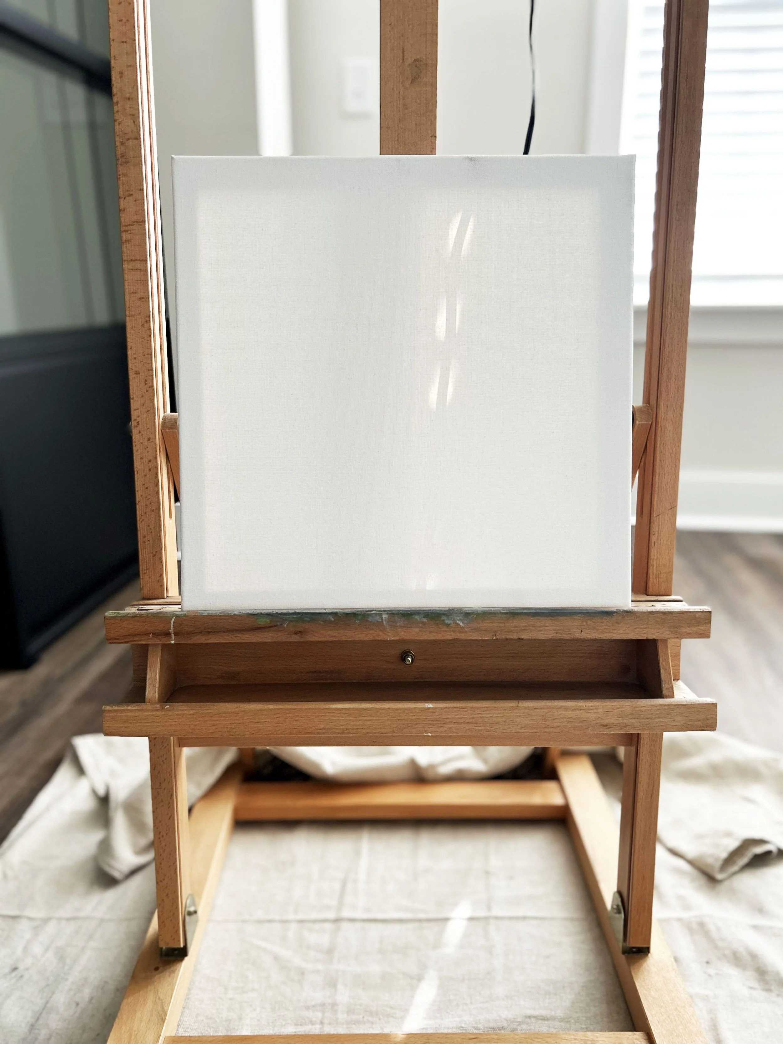Next: The canvas has been prepped (P.S. The canvas won't look any different at this stage).