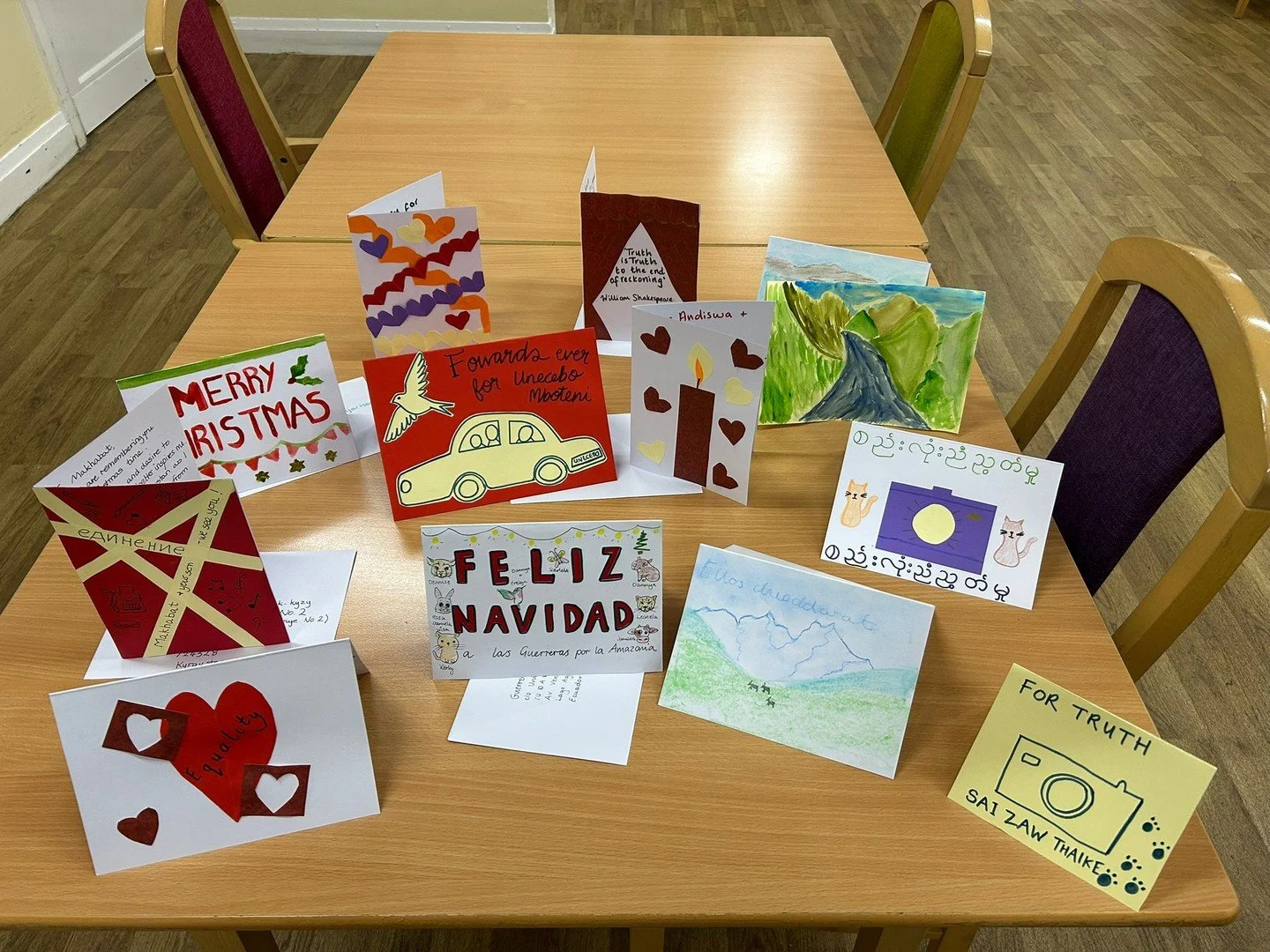 We had a lovely evening making Christmas cards last week for Amnesty's "Write for Rights" campaign. 

Looking for a gentler way to take action on things you care about in 2026? We'd love to welcome you to Craftivists - find out more on our 