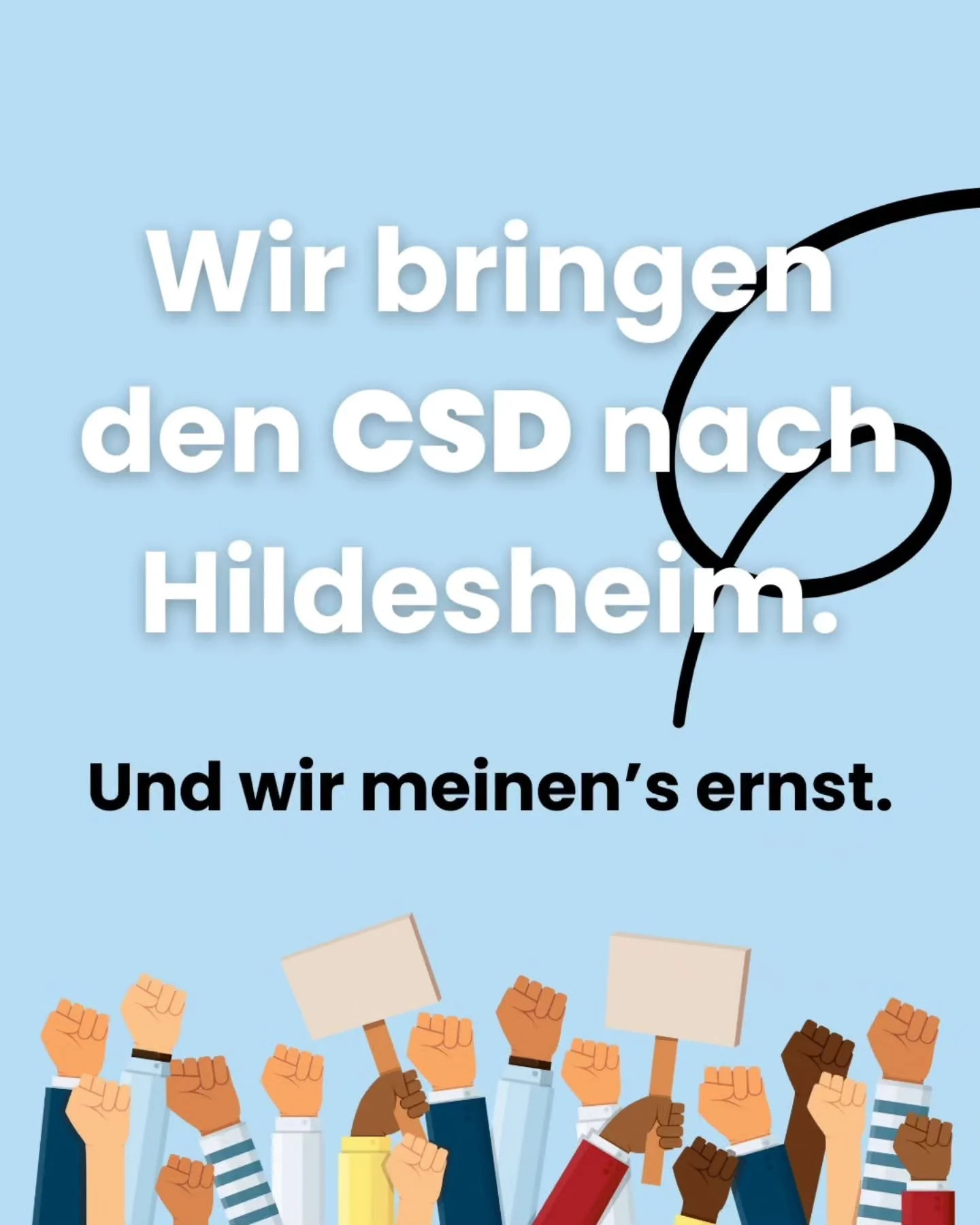🌈 Hildesheim bekommt seinen ersten CSD!
Am 21. Juni 2025 wollen wir gemeinsam ein starkes Zeichen setzen: F&uuml;r queeres Leben. F&uuml;r Sichtbarkeit. F&uuml;r Selbstbestimmung. Und gegen den gesellschaftlichen R&uuml;ckschritt, den wir gerade &uu