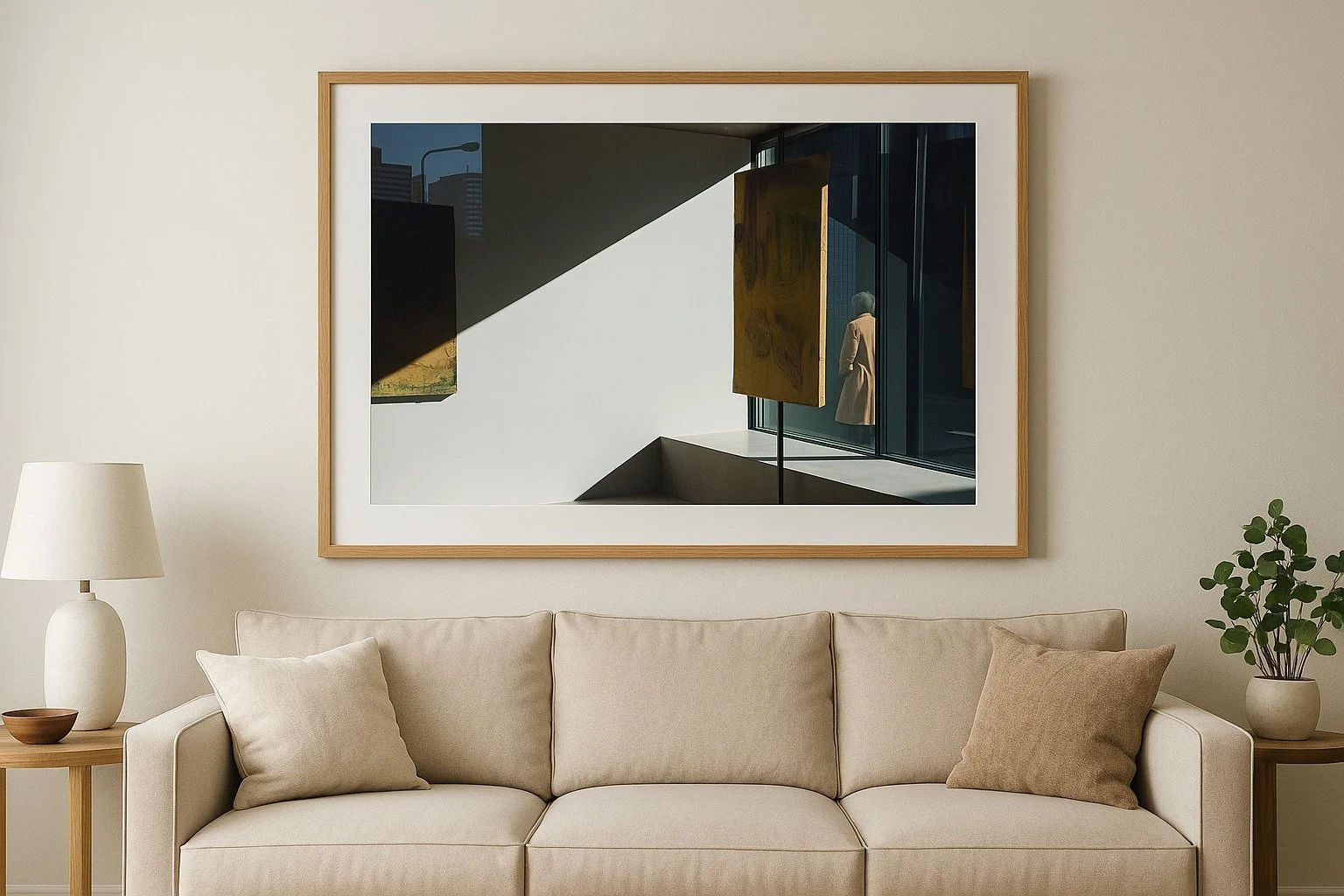 Room photo is a mockup for scale. Frame not included. Colors/tones reflect the original file.