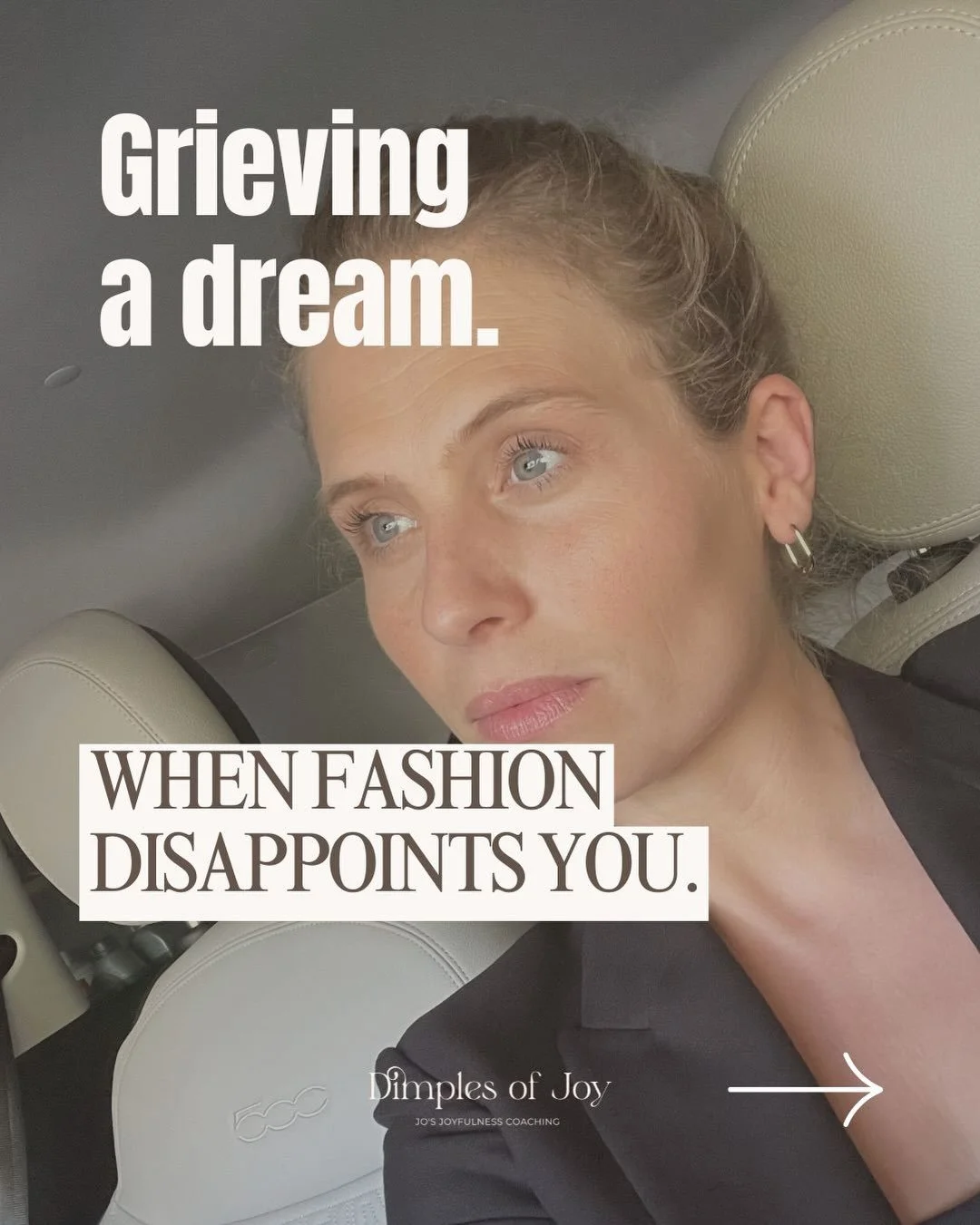 This was very real for me when I left the fashion industry.

I was relieved. But at the same time I was grieving. Only laterI realised, I grieved a dream.
A dream that didnt come true. That looked and felt so different of everything I imagined.

The 