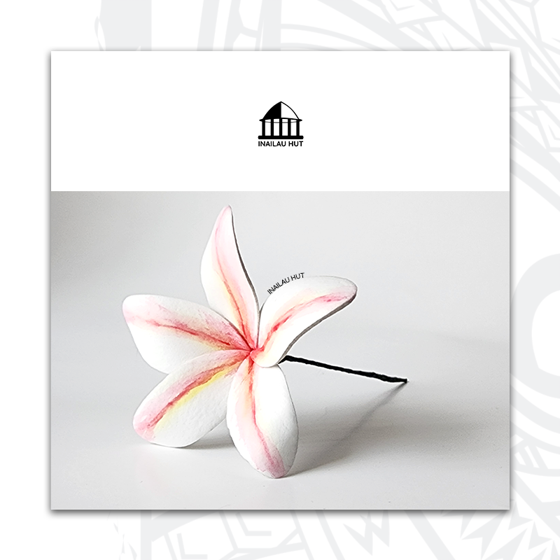 Red Star on White Plumeria