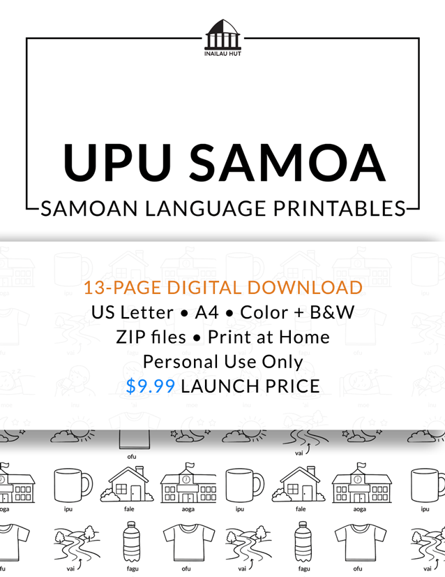 Samoan Everyday Language Pack: Printable Digital Download PDF