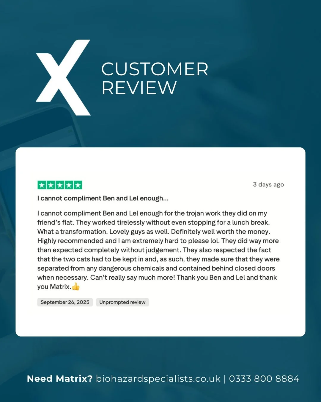 ⭐️⭐️⭐️⭐️⭐️ Another 5 star review just landed! 🎉
Huge thanks to our amazing customer for the kind words and to our brilliant team for delivering top notch service, every time. 💪✨
➡️ Need rapid, reliable support? 
Call our reactive response team toda