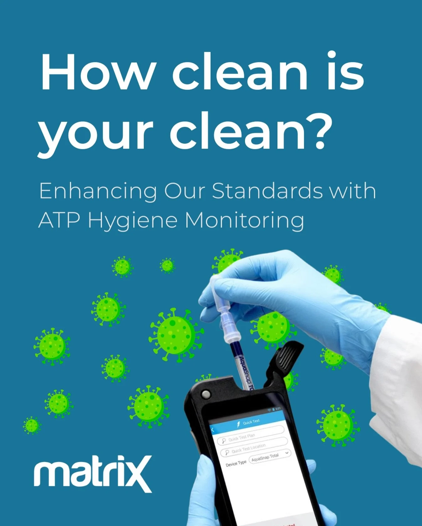 Clean shouldn&rsquo;t be a matter of opinion or a visual guess. At Matrix, we believe in data driven hygiene. That&rsquo;s why we&rsquo;ve enhanced our standards with ATP Hygiene Monitoring.

Using rapid testing, we can detect harmful bacteria and pa