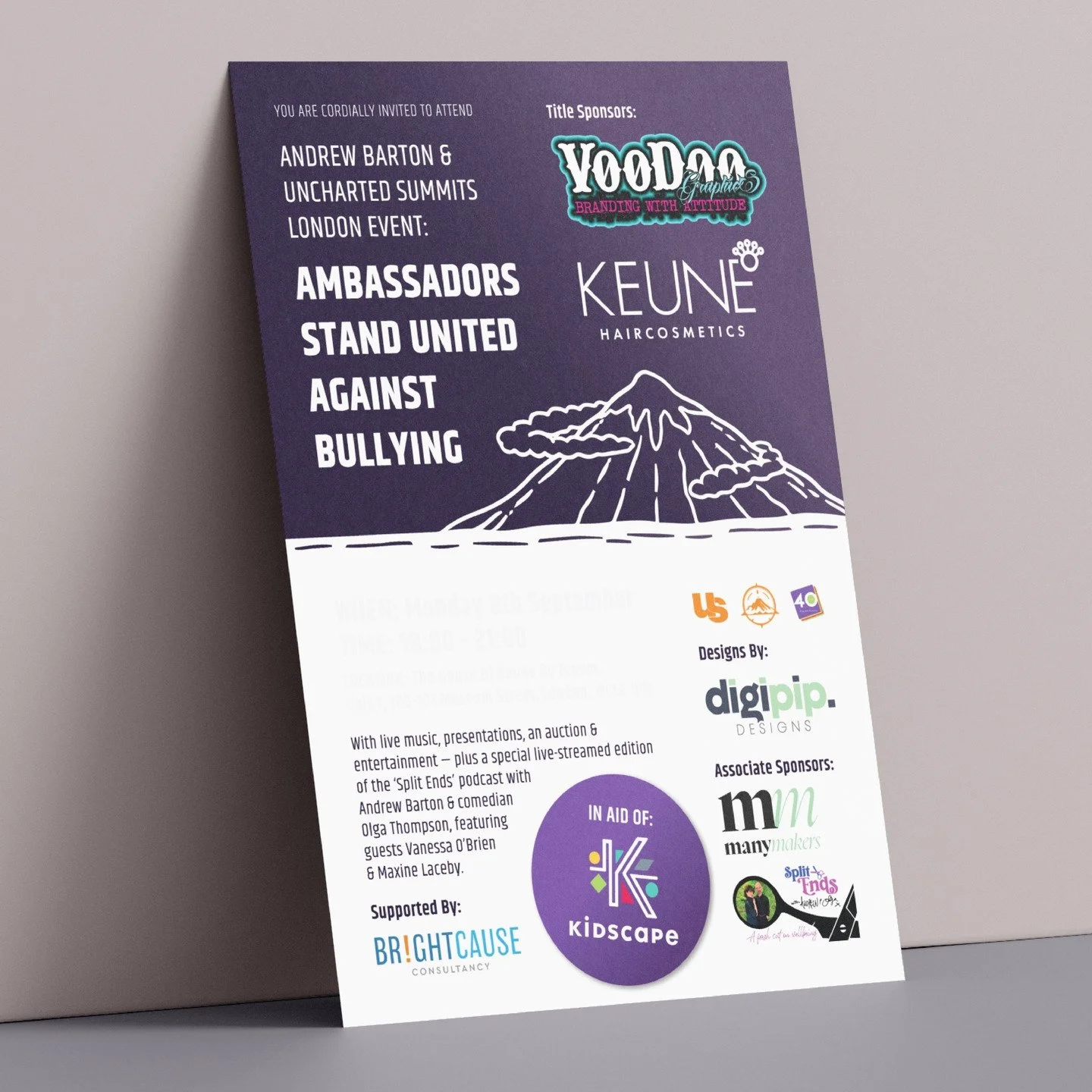 β¨ Exciting news!
I’m proud to be working on the designs for a brilliant event hosted by Andrew Barton and Uncharted Events in London, supporting their trek up Mount Kilimanjaro ποΈ in aid of the charity Kidscape.
Even more exciting—I&rs