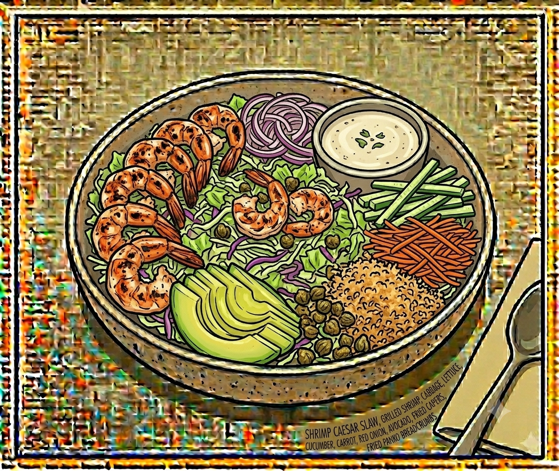 The Big Salad: Shrimp Caesar Slaw