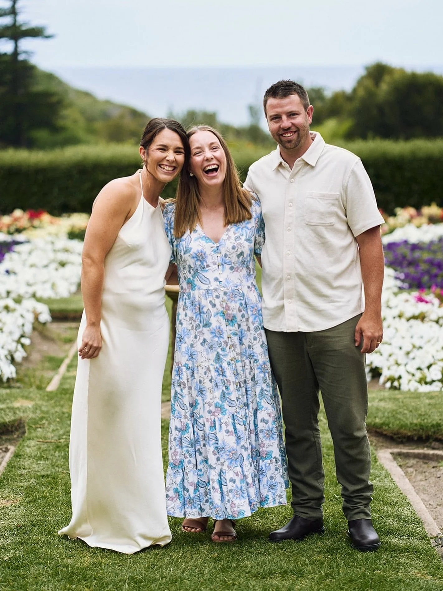 When the ceremony ends with smiles so big your eyes disappear &ndash; always a good sign. Had the best time celebrating Kiarne and Cam. ⁣
⁣
&ldquo;If you&rsquo;re looking for a celebrant who lights up the room, look no further. Claire absolutely shon