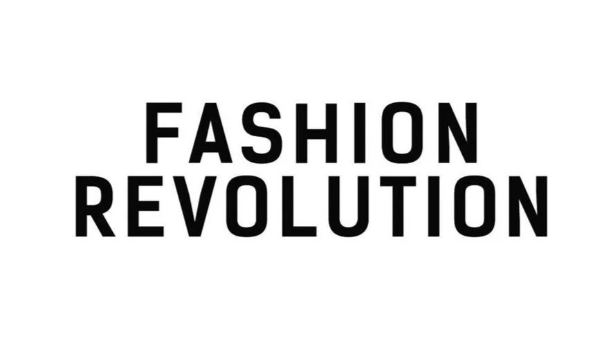 "Fashion Revolution" text in bold, black letters on a white background.