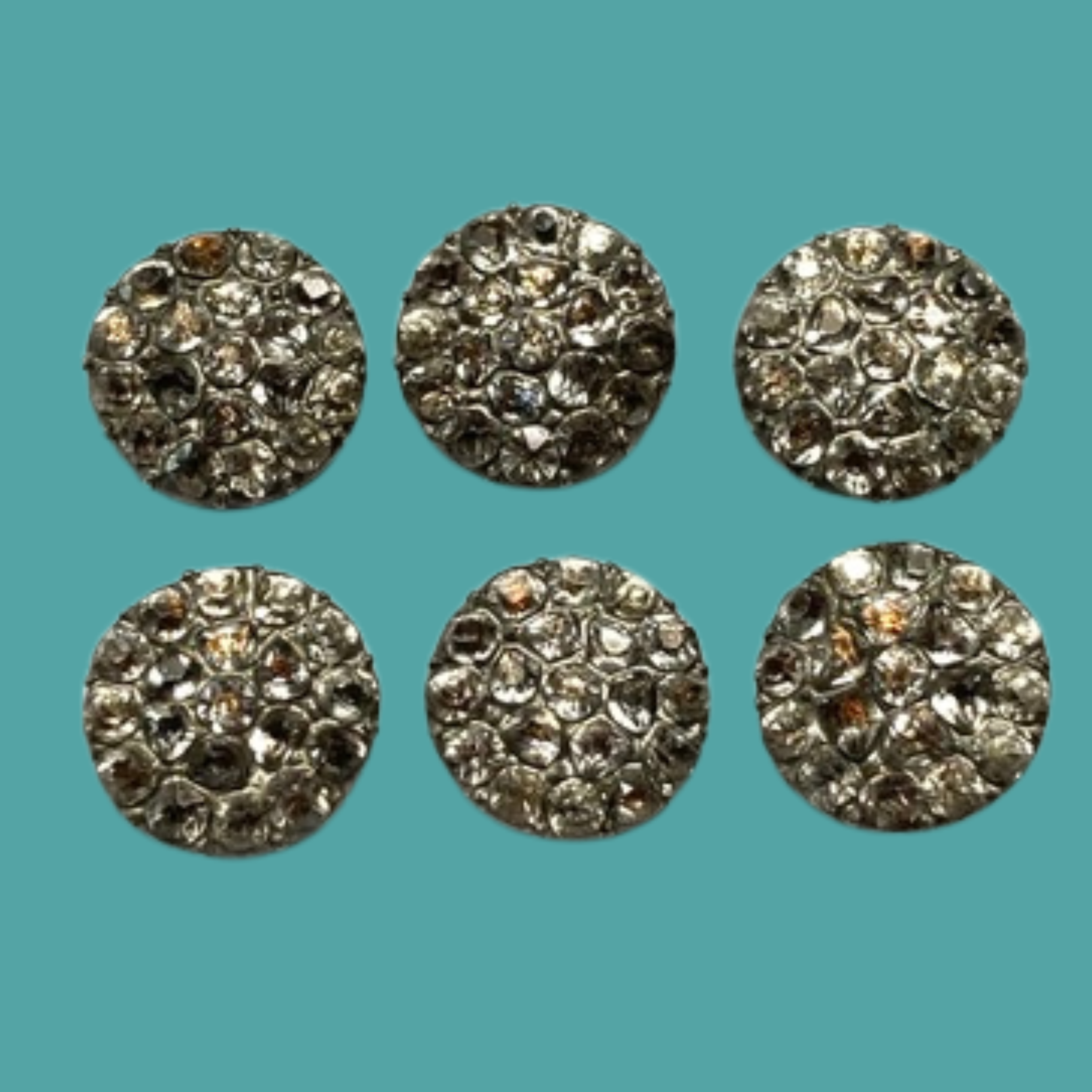 Small Georgian Pave Set Pastes set in Silver