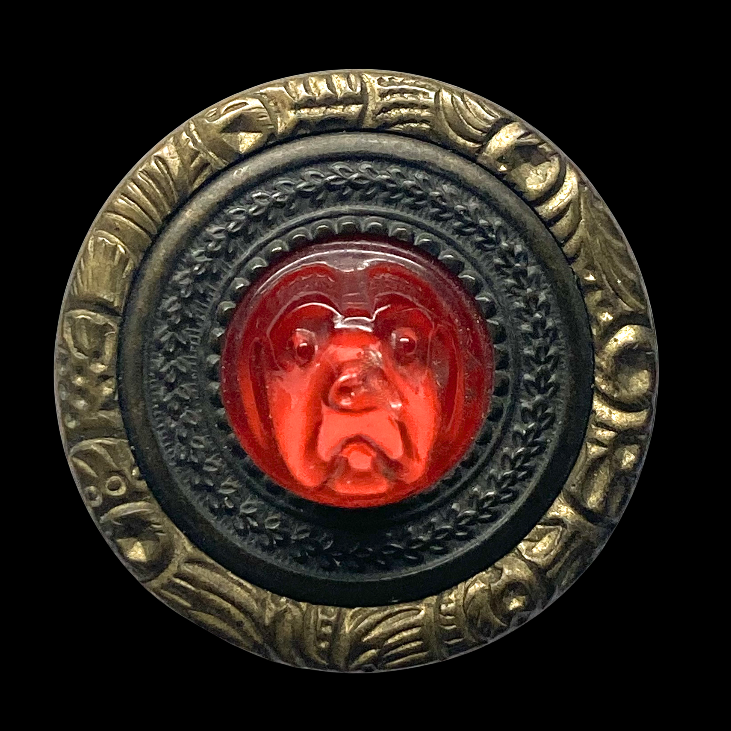 Medium Beyond Fabulous Glass in Metal Dog Target Sporting Button