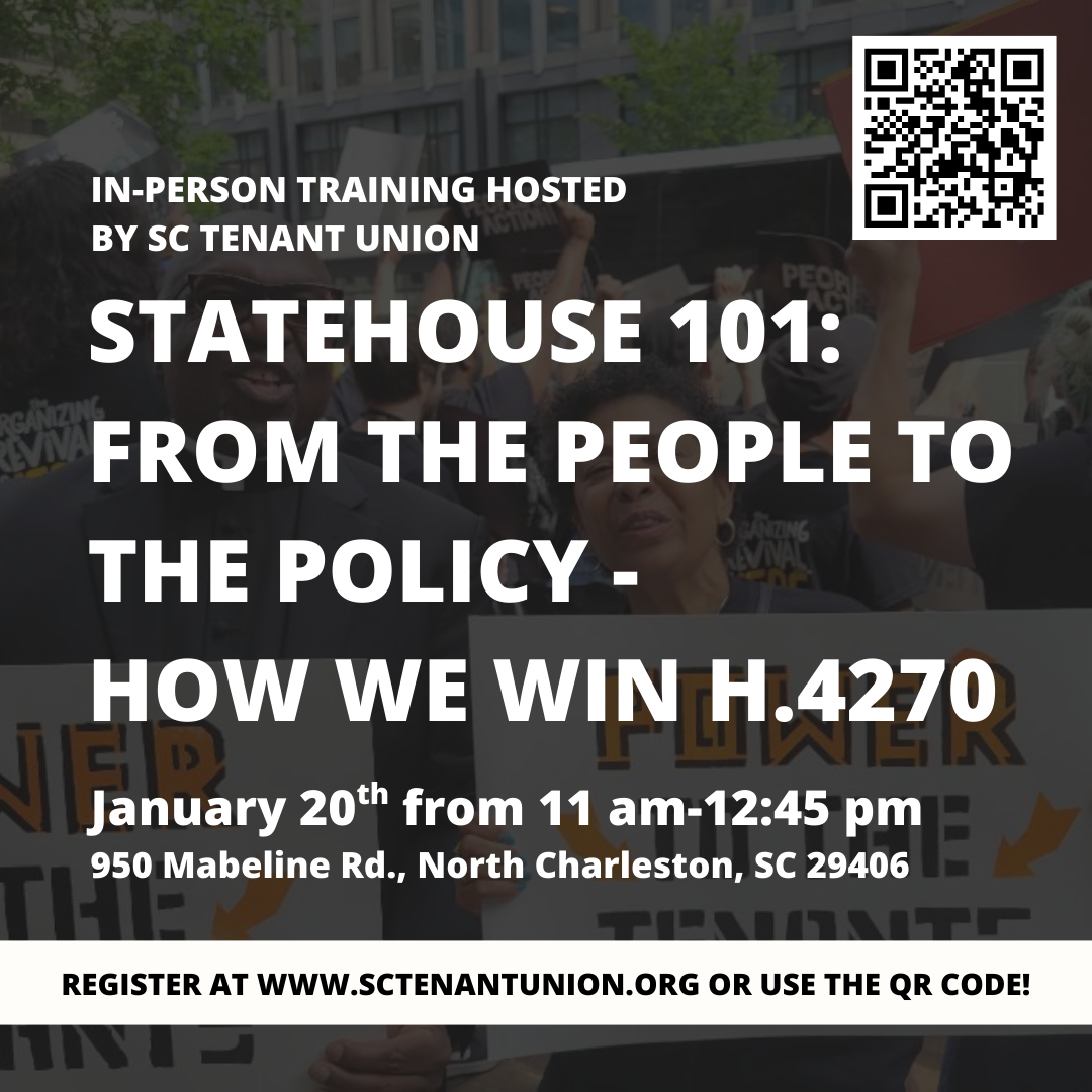 Statehouse 101: From the People to the Policy - How We Win H.4270 + Postcard Party