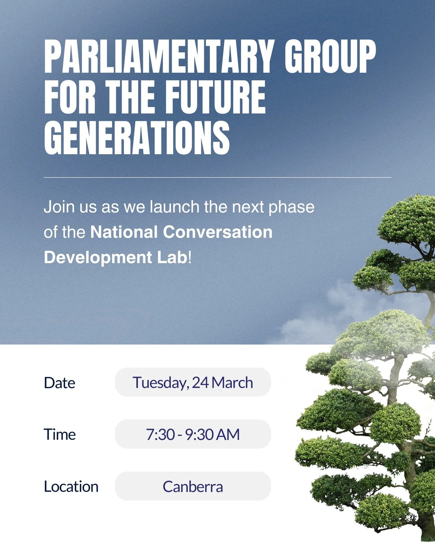 📣 The Parliamentary Group for Future Generations is back for 2026!

This meeting marks the culmination of months of work, shaped by a growing network of experts and organisations committed to stewarding Australia&rsquo;s long-term future 🌱 It also 