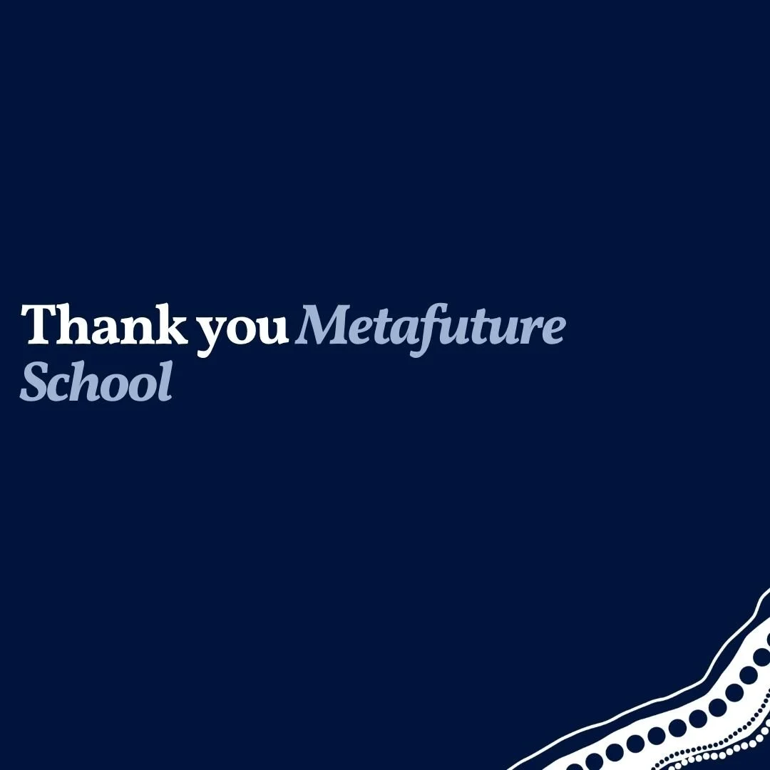 Our Future Generations Fellows aren&rsquo;t just embedded in live policy processes, they&rsquo;re building real technical grounding in futures literacy and systems thinking. 🌿

✨ We are proud to be generously supported by Metafuture School, who have