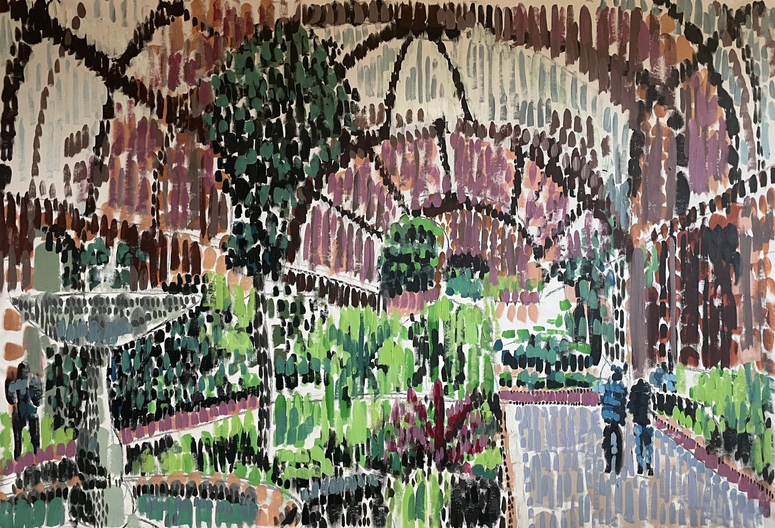 Botanical Building Study
54x78"
Acrylic on canvas