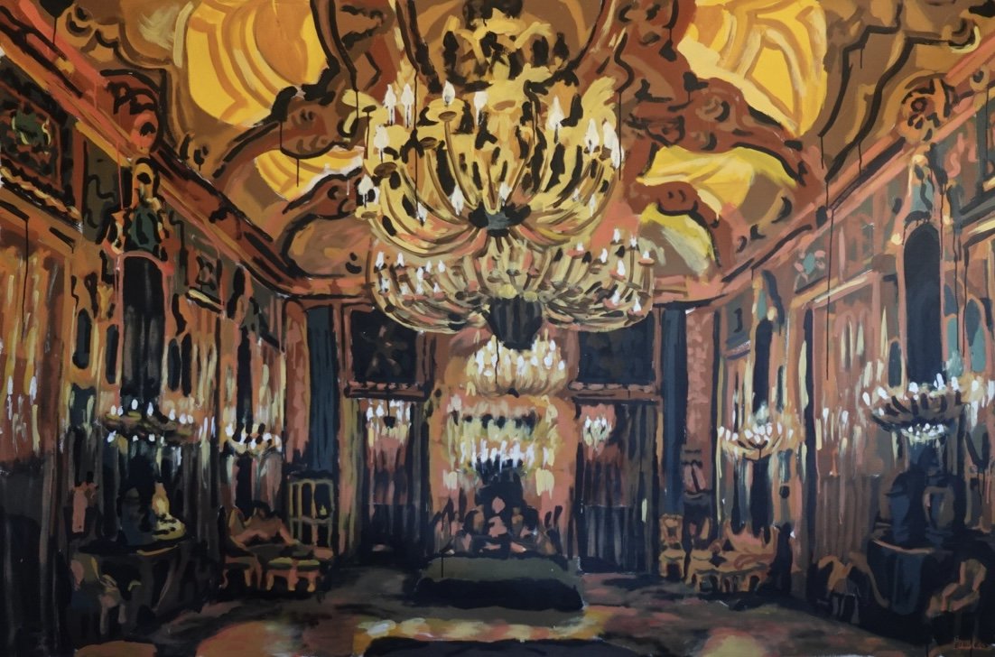 How The Leopard Got His Spots
52.5x49"
Acrylic on canvas