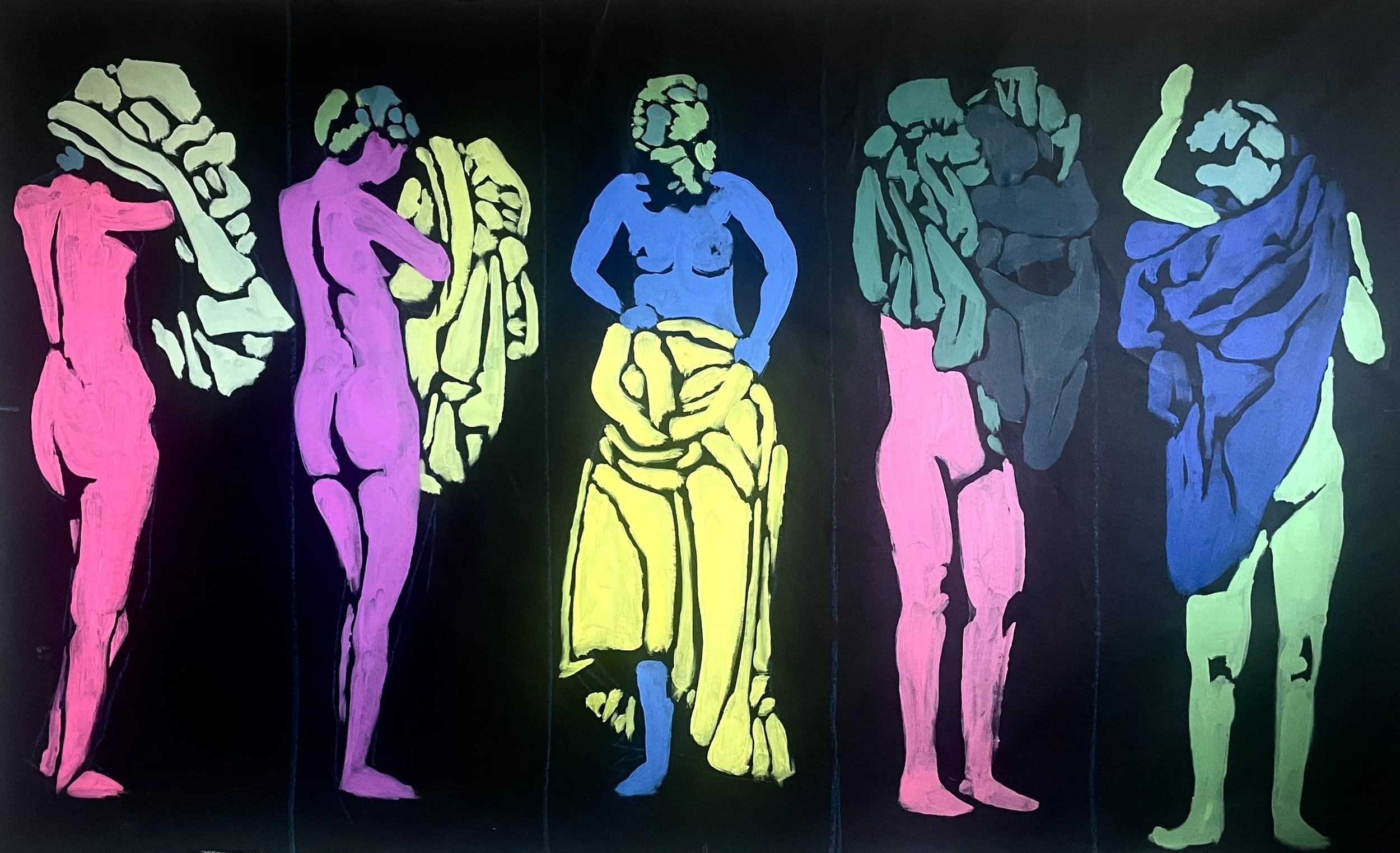 Alien Fitting Room
56.5x91"
Acrylic on canvas