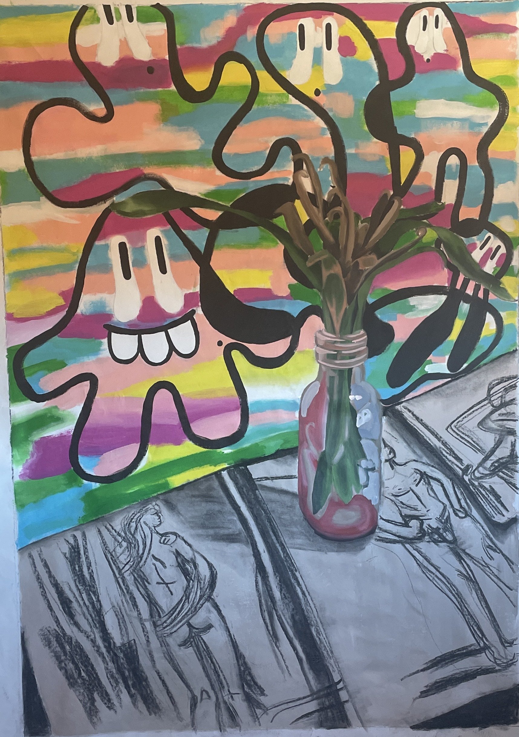 The Ceiling Flew Away
72x52.5"
Acrylic on canvas 