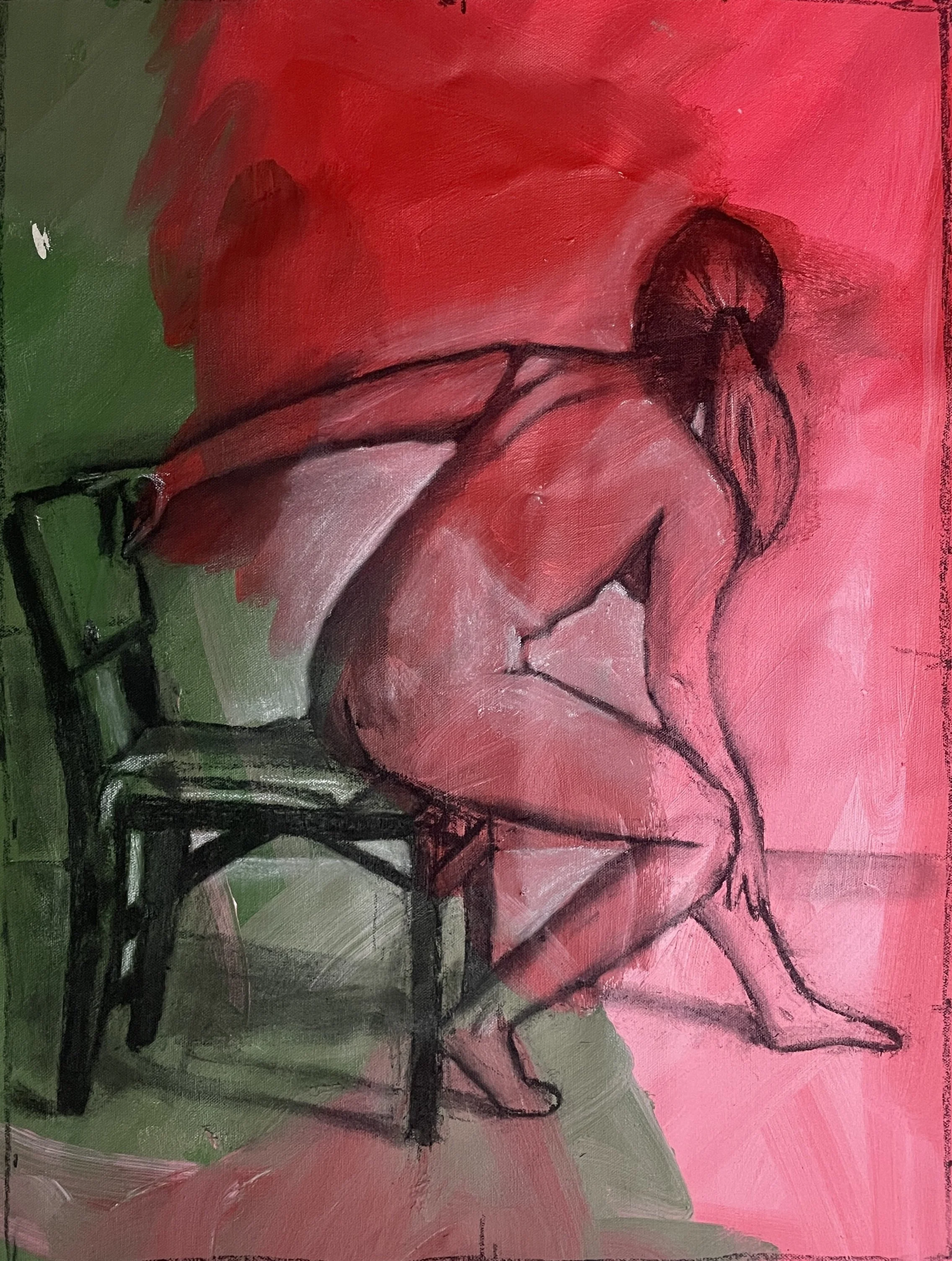 Red Light Green Light II
24x18"
Acrylic, charcoal, and conte crayon on canvas