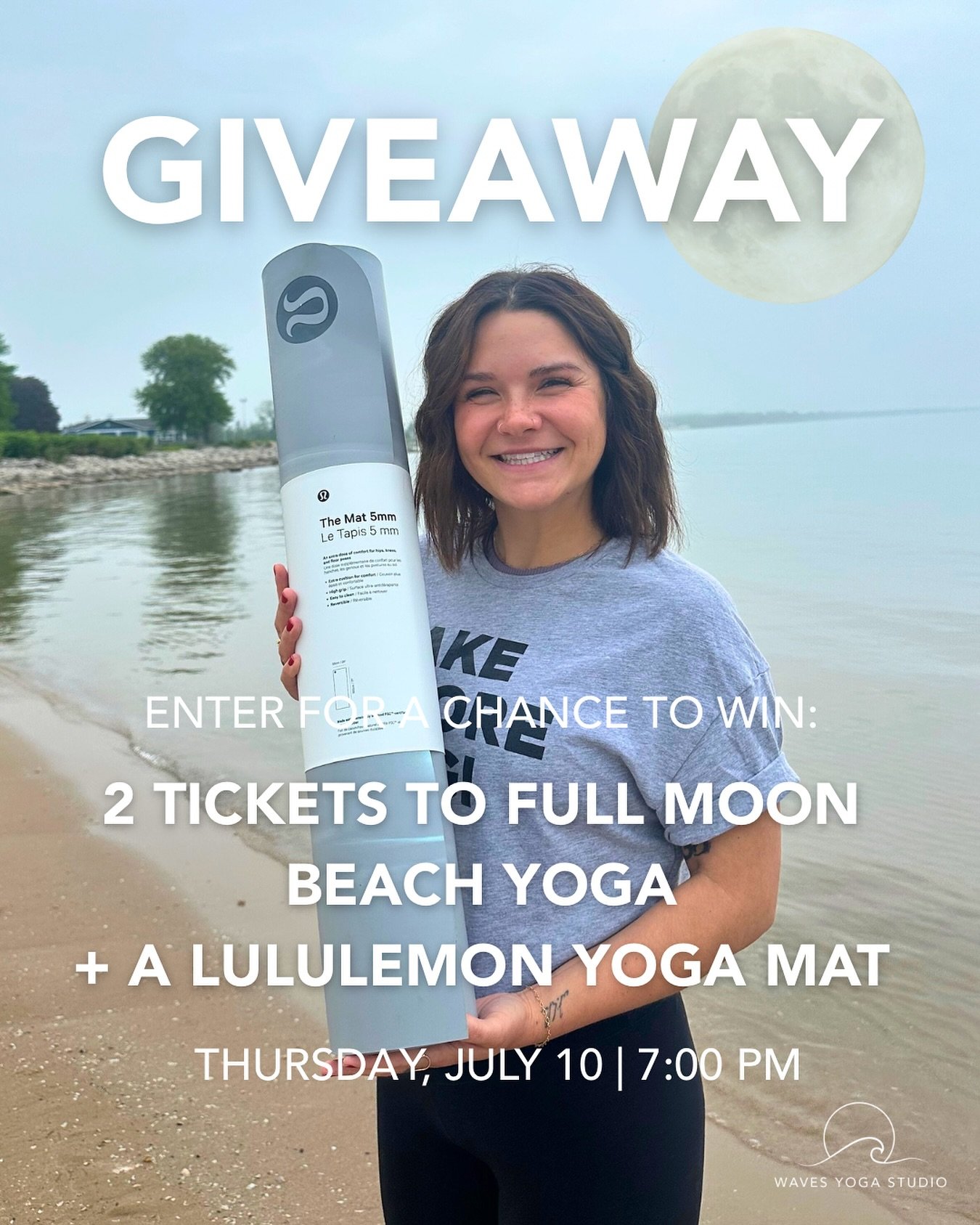🌕✨ GIVEAWAY ✨🌕

We&rsquo;re celebrating our upcoming Full Moon Beach Yoga on July 10 with a giveaway!

One lucky winner will receive:
🧘&zwj;♀️ 2 tickets to Full Moon Beach Yoga
🧘&zwj;♂️ + a @lululemon yoga mat!

To enter:

1. Share this post to y