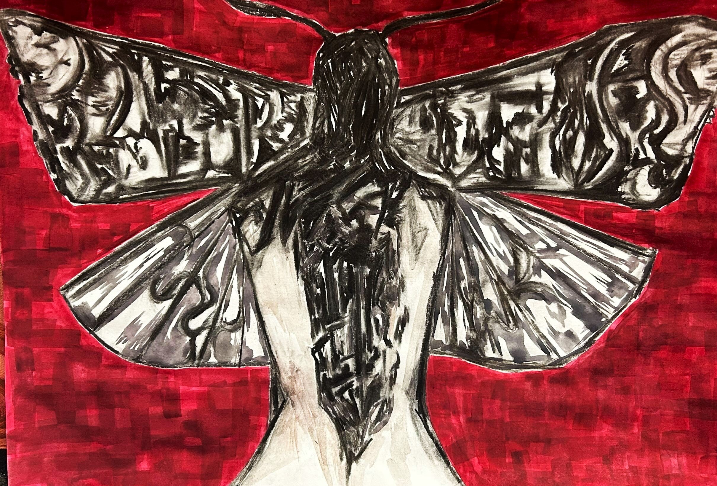 Metamorphosis - gouache and charocoal