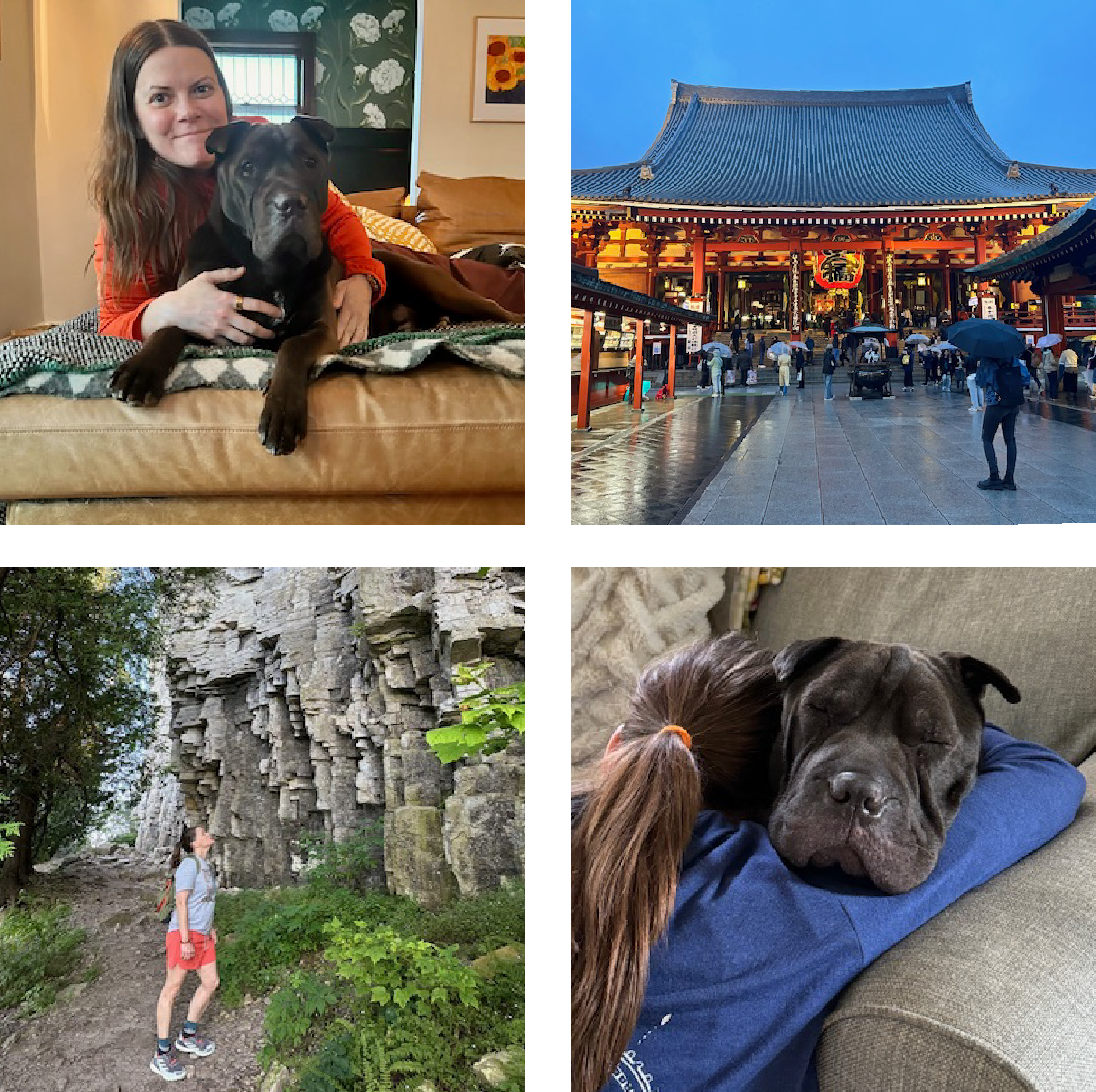 Jessica Furey, D.O. - with her dog, in Asia, and hiking