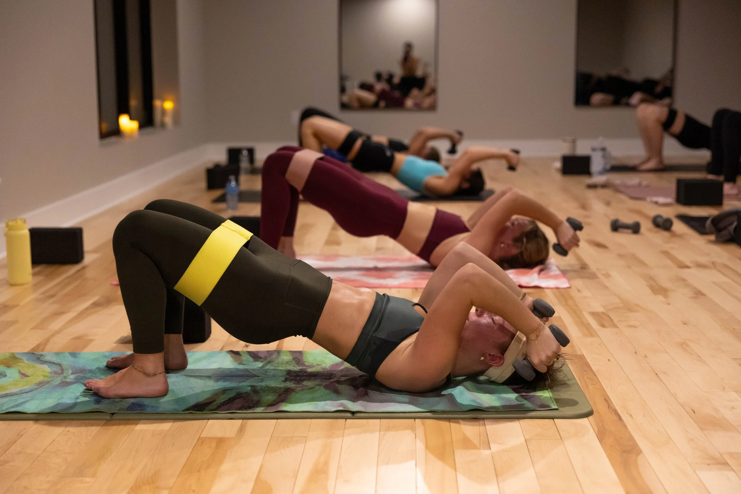 Group fitness class at Buff & Flo