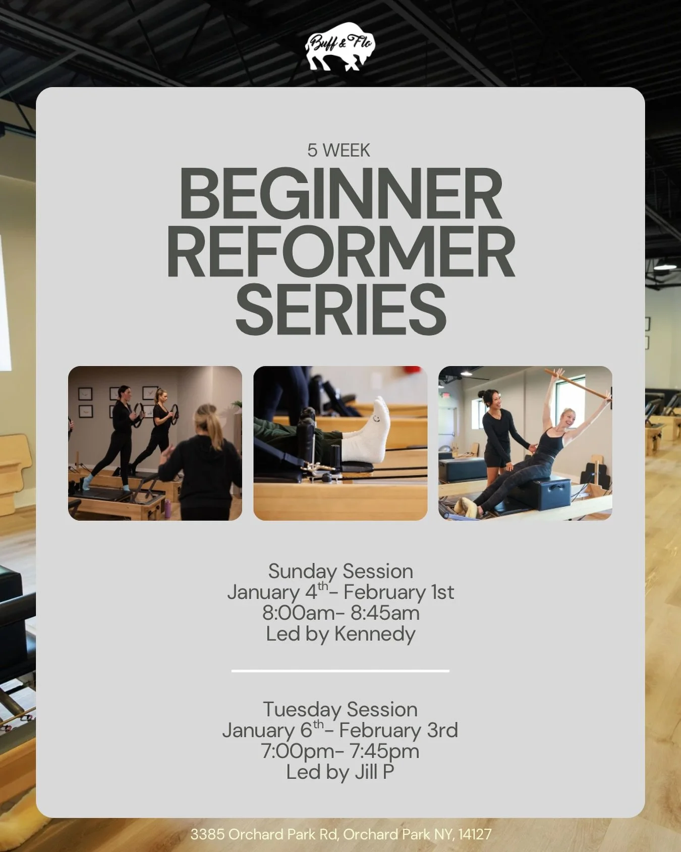 Sign ups are live for our next beginner Pilates reformer series and spots will fill FAST!✨ 

This is a 5 week series taught consecutively, where each class builds upon the exercises learned in the previous class. Learn the foundational movements of P
