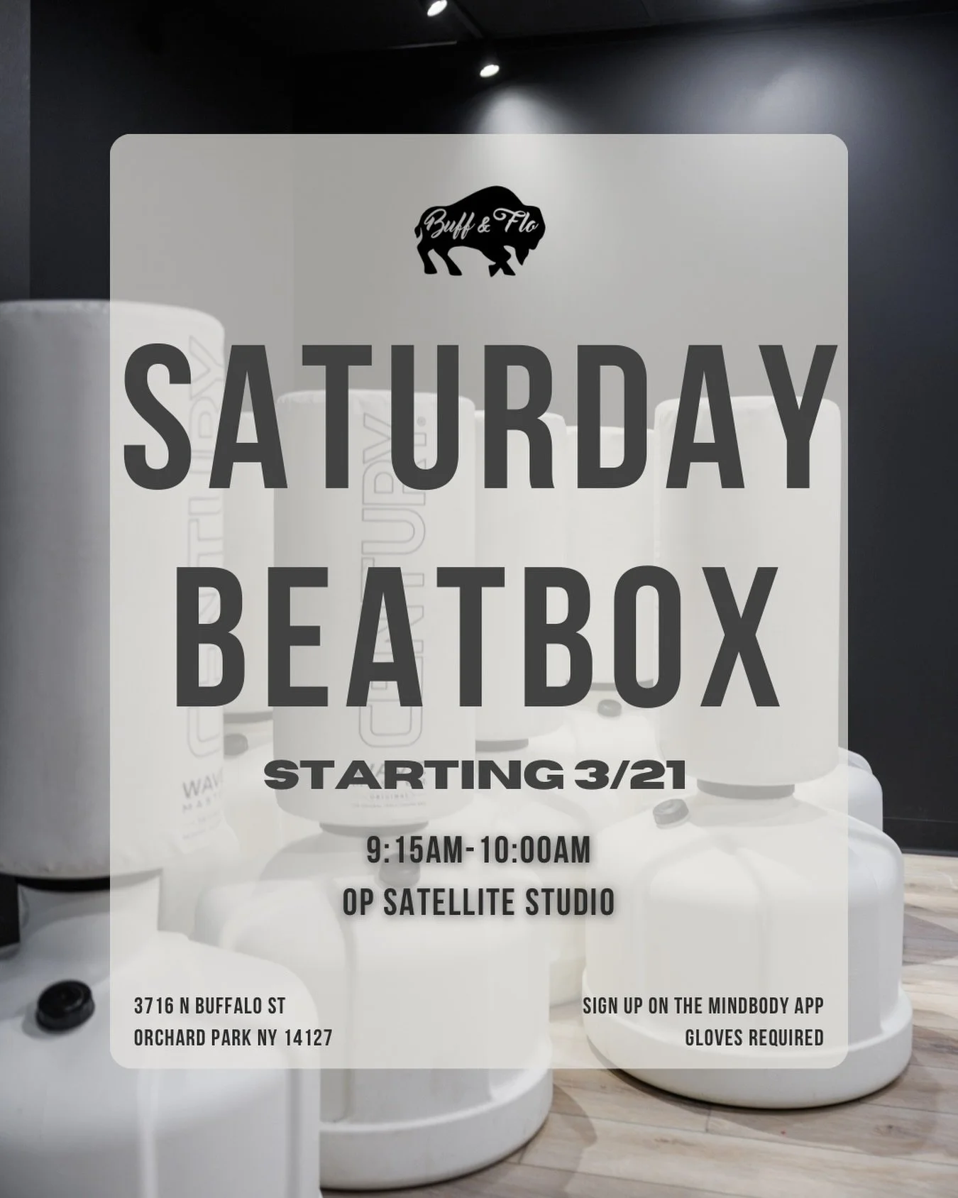Newest addition to the schedule&hellip; SATURDAY BEATBOX 🔥

Join us at the Satellite Studio Saturdays at 9:15am-10:00am starting March 21st! Boxing gloves and sneakers required. 

Sign ups are LIVE on the MindBody App 😍🥊